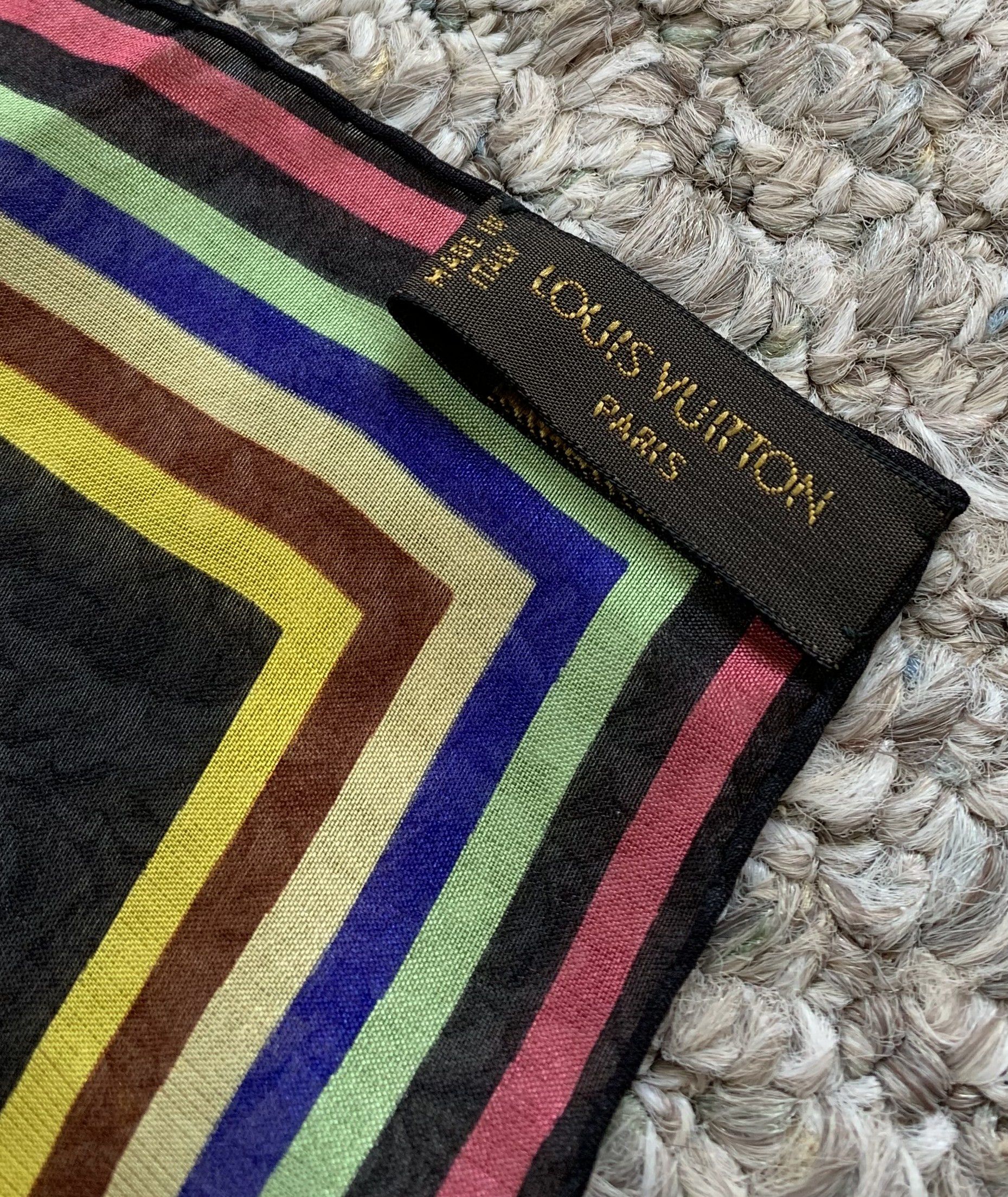 Louis Vuitton × Takashi Murakami NEW S/S 2003 Vuitton Murakami Multicolor Monogram Scarf Size ONE SIZE - 4 Thumbnail