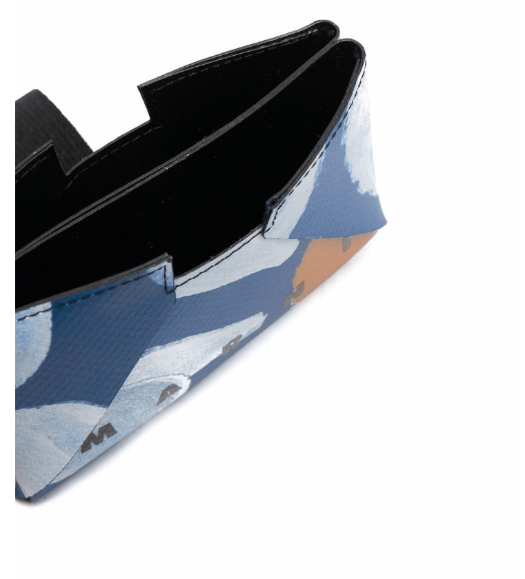 Marni BNWT SS22 MARNI LOGO PRINT WALLET BLUE/BLACK/YELLOW Size ONE SIZE - 6 Thumbnail