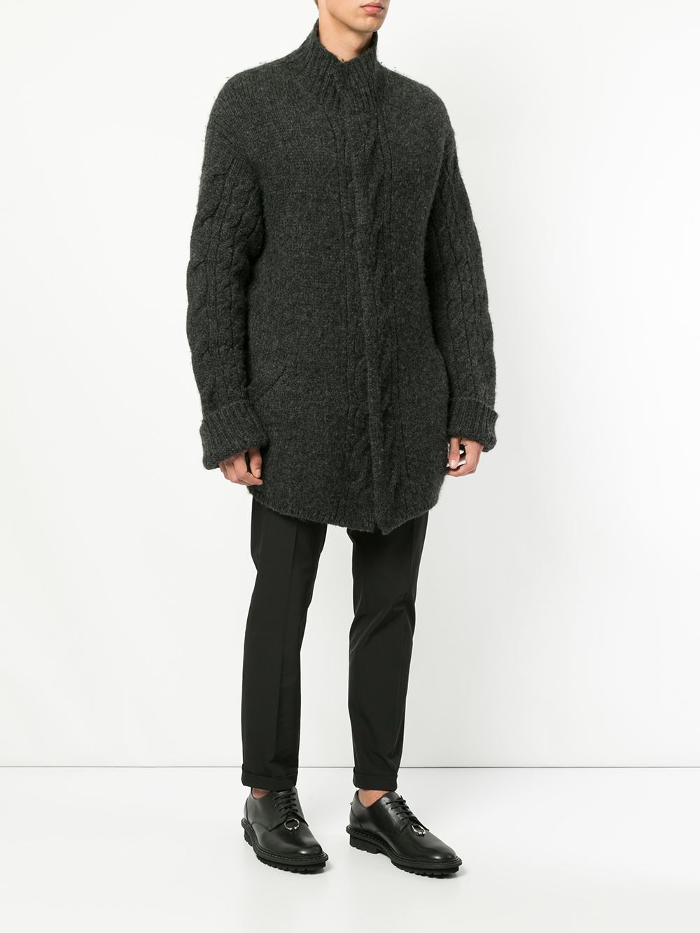Yohji Yamamoto AW05 YOHJI YAMAMOTO POUR HOMME WOOL KNIT COAT M Size US M / EU 48-50 / 2 - 18 Thumbnail