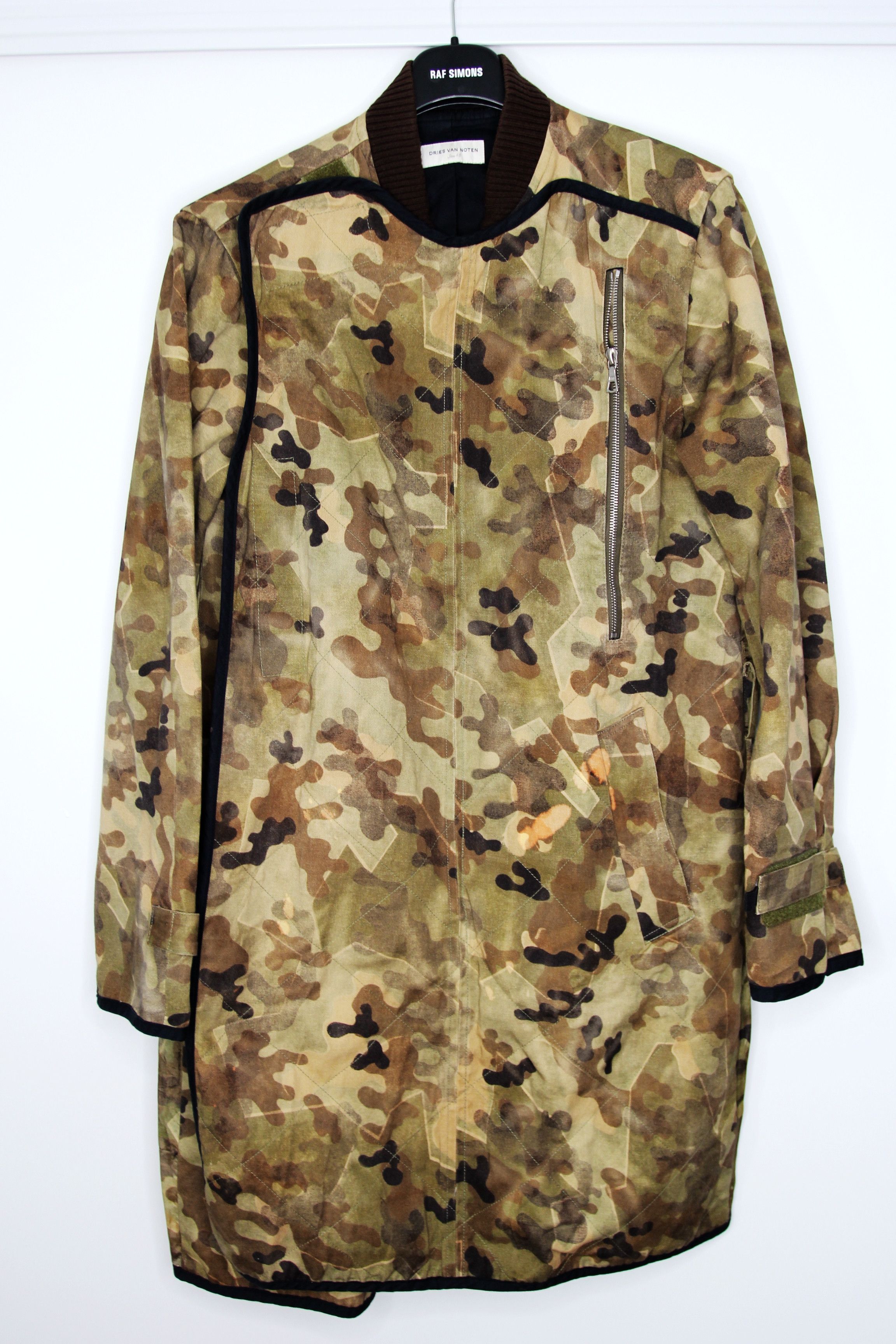 Dries Van Noten SS13 DRIES VAN NOTEN MILITARY CAMOUFLAGE JACKET 48 Size US M / EU 48-50 / 2 - 1 Thumbnail