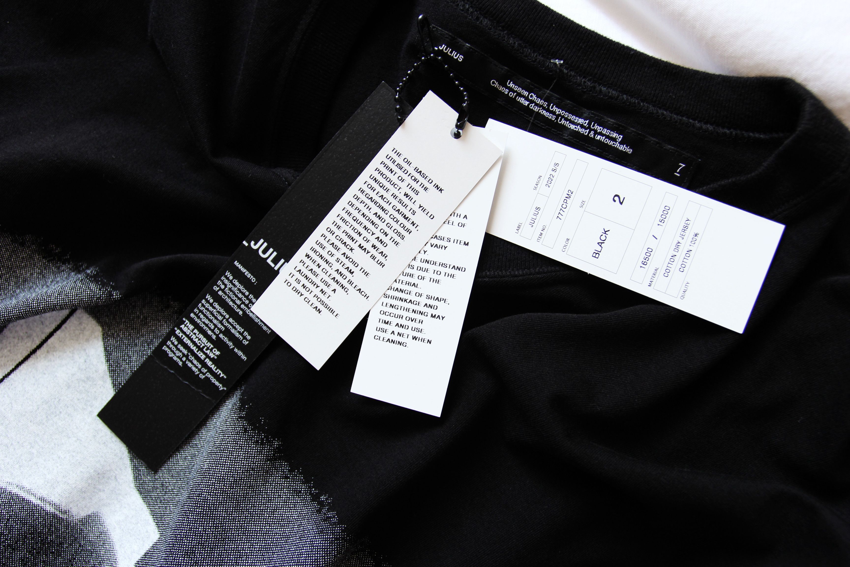 Julius BNWT SS22 JULIUS "OBSCURE" COTTON DRY JERSEY TSHIRT 2 Size US M / EU 48-50 / 2 - 9 Thumbnail