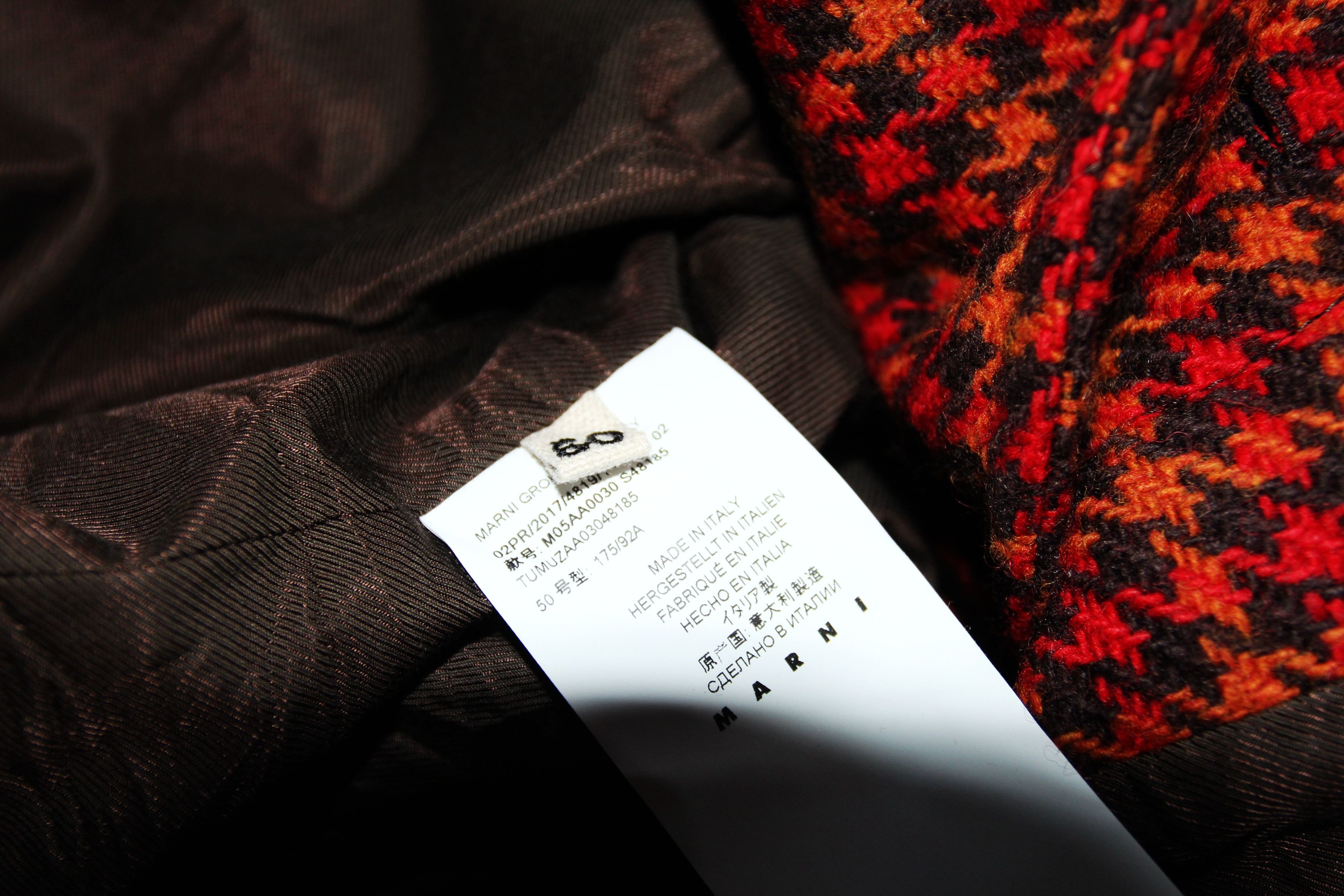 Marni AW17 MARNI HOUNDSTOOTH WOOL COAT 50 Size US M / EU 48-50 / 2 - 14 Thumbnail