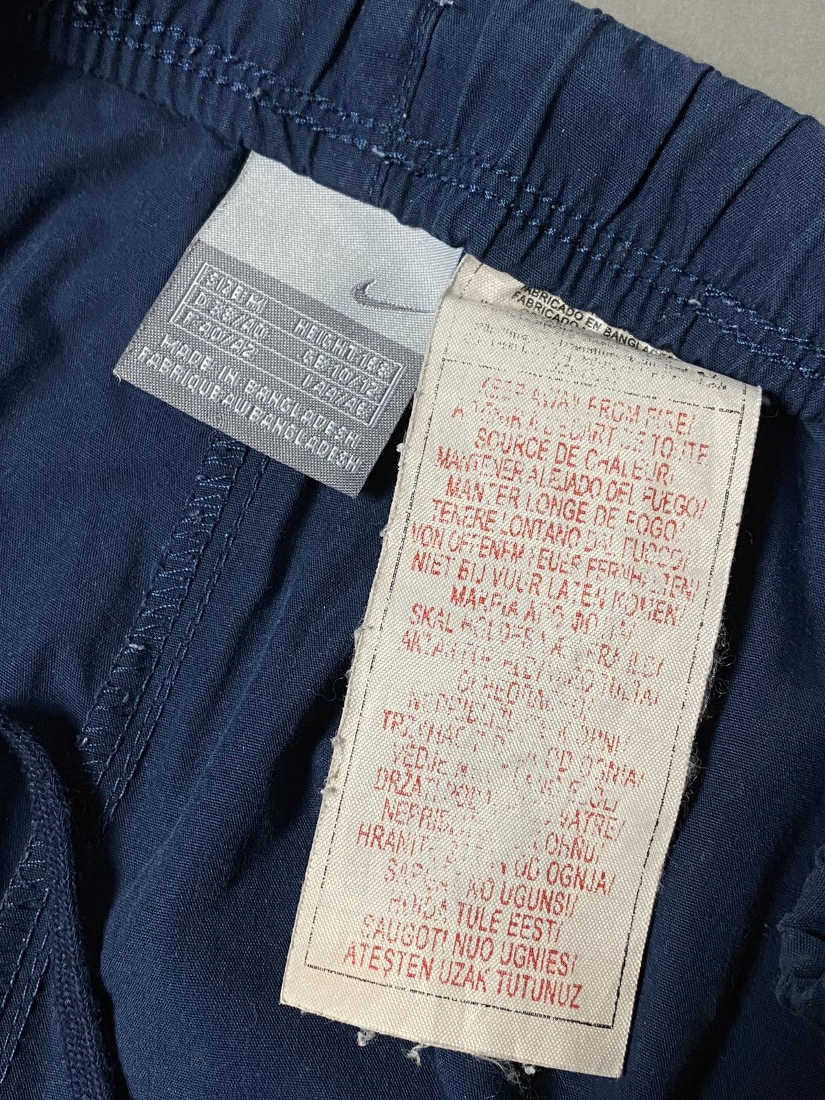 Nike × Vintage Nike vintage navy track pants small swoosh 2000s Size US 30 / EU 46 - 4 Thumbnail