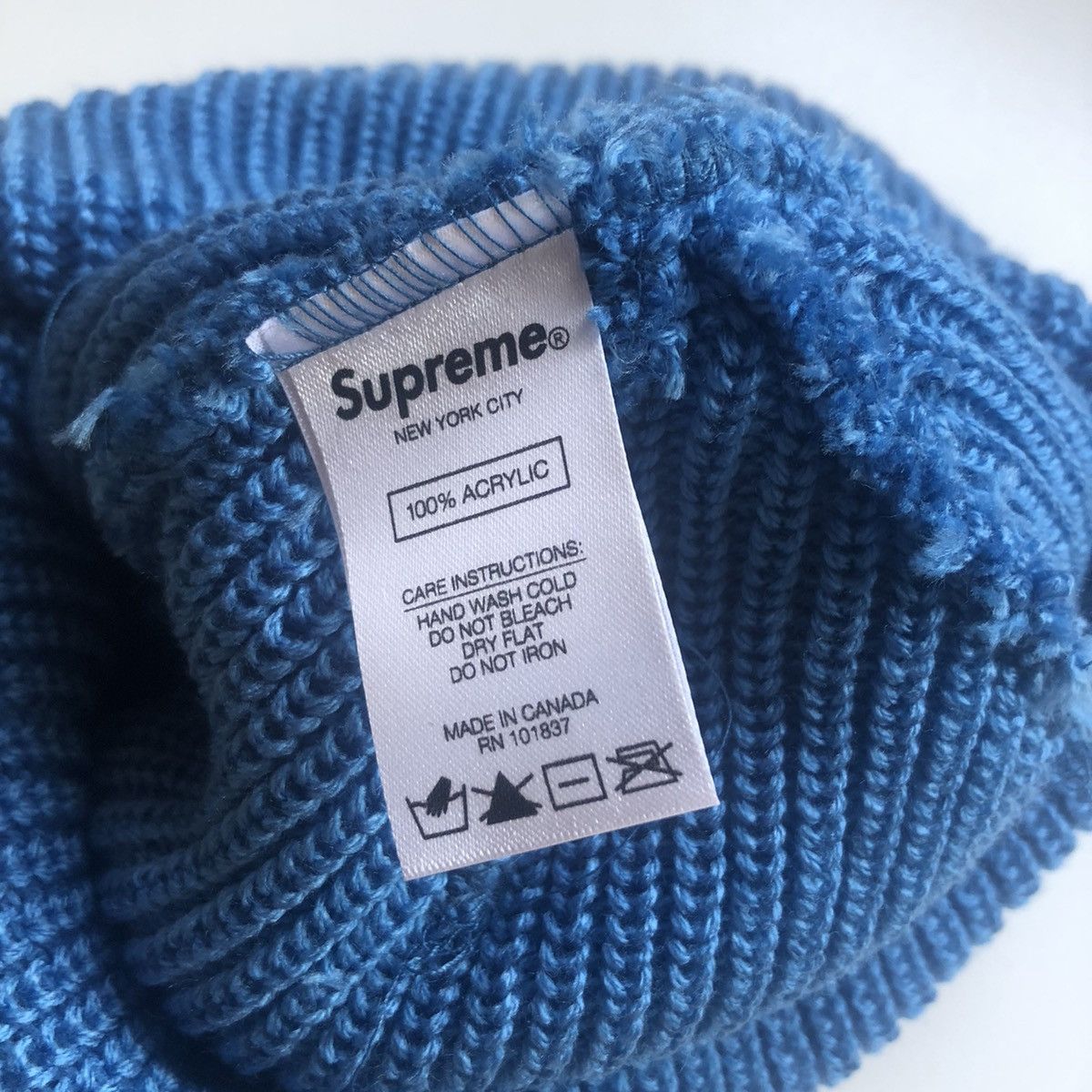 Supreme SUPREME Loose Gauge Beanie BLUE Size ONE SIZE - 3 Thumbnail
