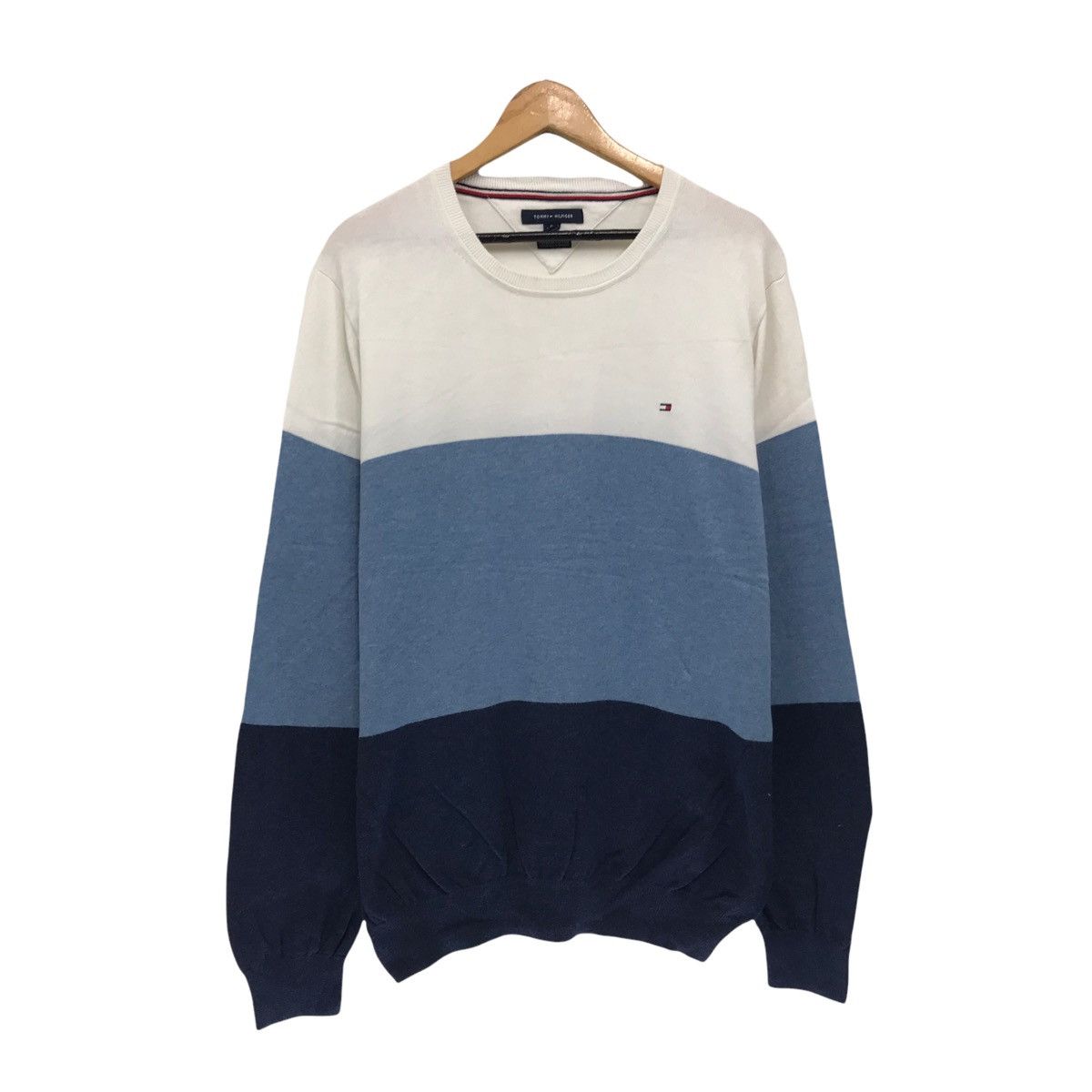 Vintage Tommy Hilfiger Small Logo Striped Sweatshirt