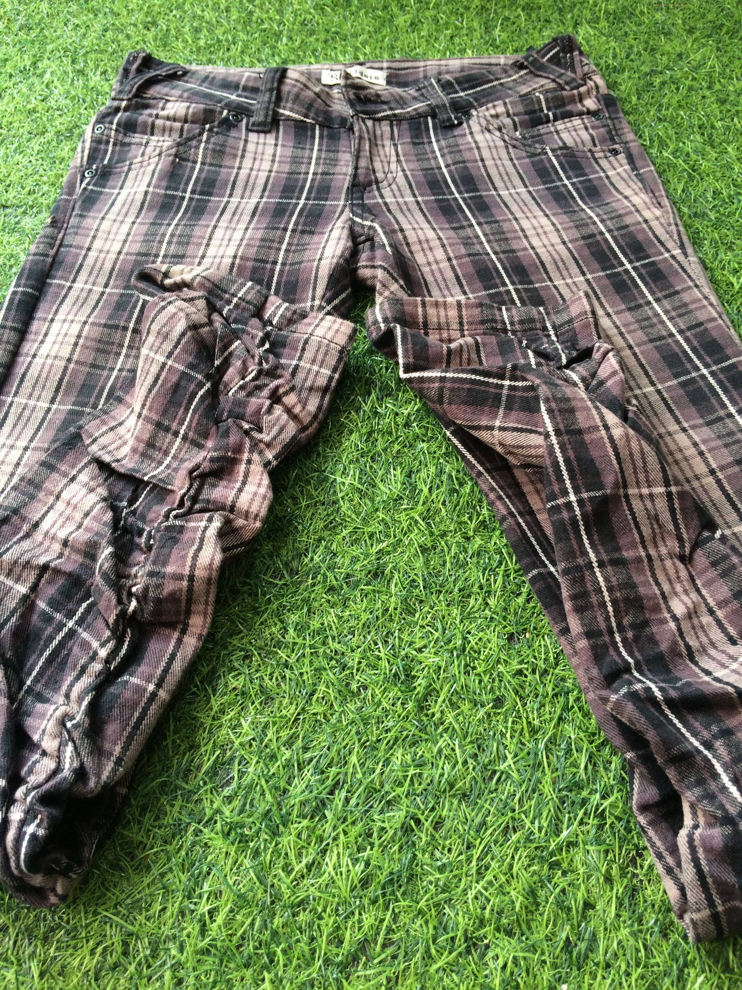 Japanese Brand Japanese Utility Checkered Tartan Tactical Punk Pants #D-309 Size US 28 / EU 44 - 5 Thumbnail