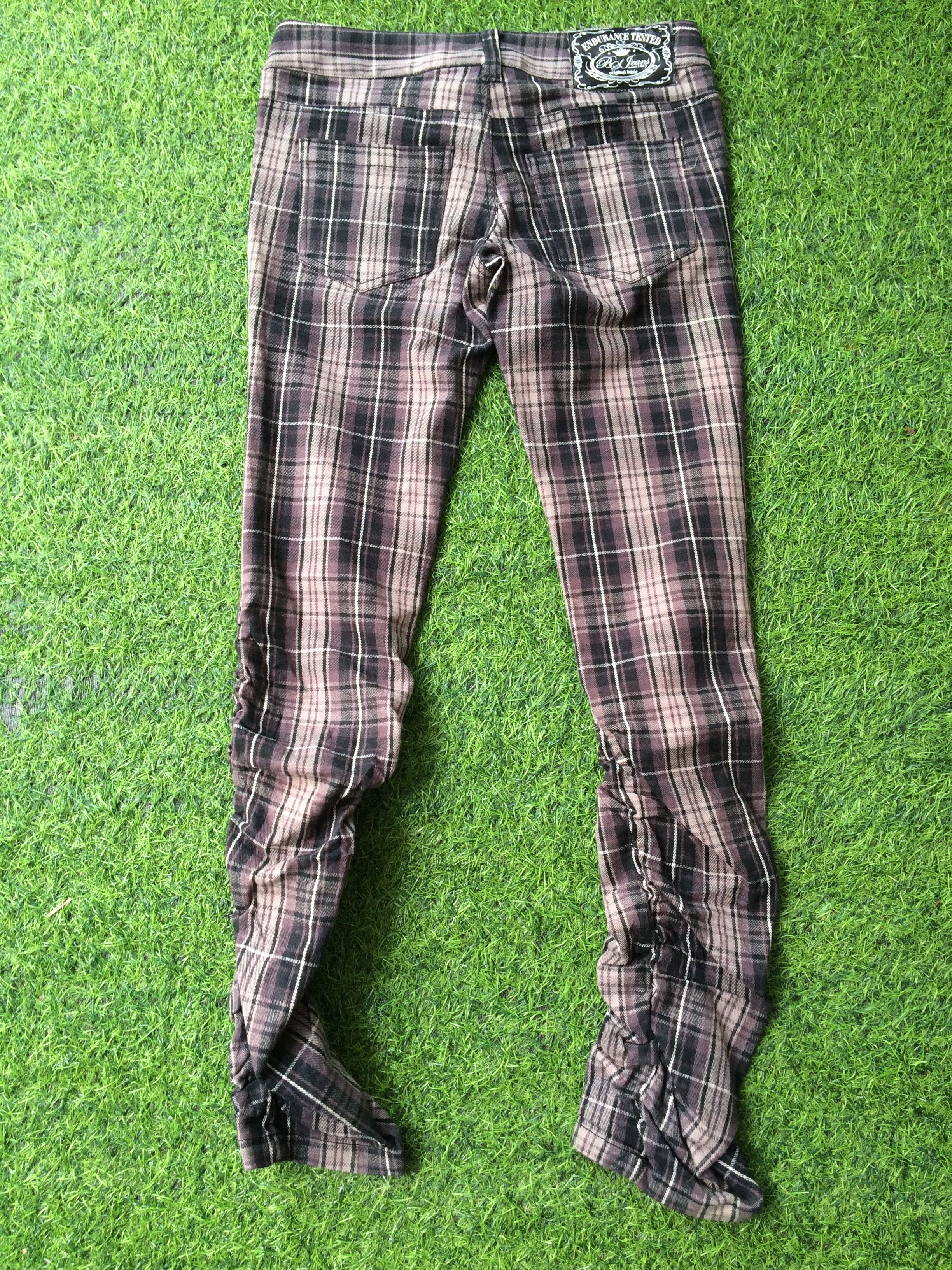 Japanese Brand Japanese Utility Checkered Tartan Tactical Punk Pants #D-309 Size US 28 / EU 44 - 2 Thumbnail