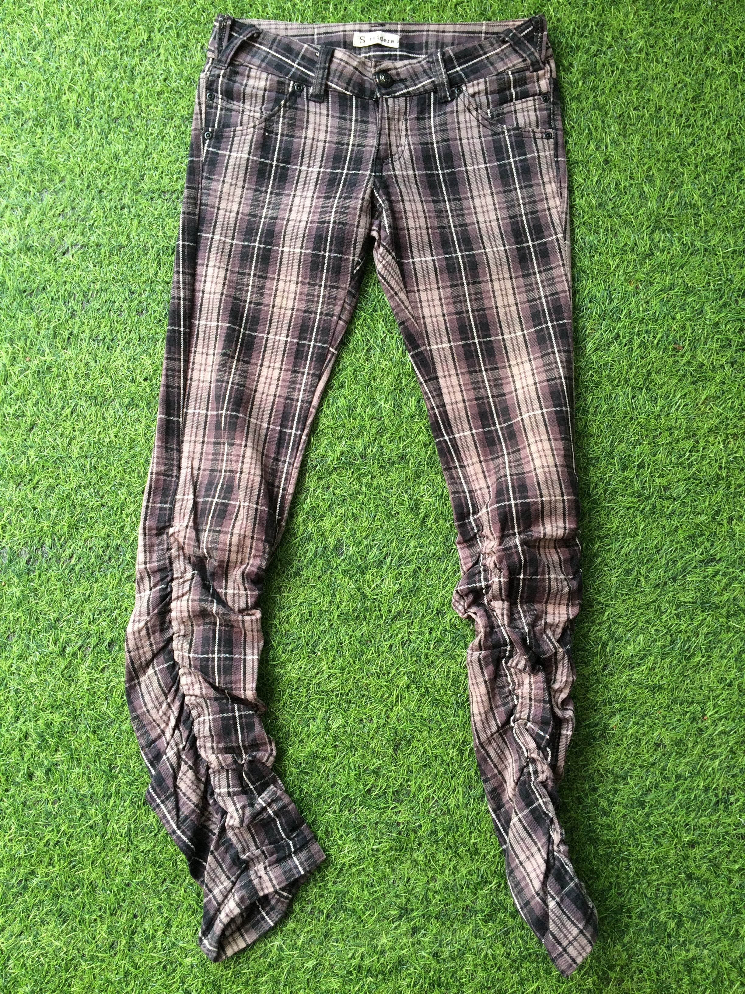 Japanese Brand Japanese Utility Checkered Tartan Tactical Punk Pants #D-309 Size US 28 / EU 44 - 1 Thumbnail