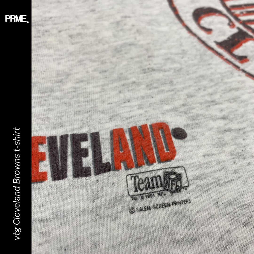 NFL vintage 90s 1991 SALEM SPORTSWEAR Cleveland Browns t-shirt Size US S / EU 44-46 / 1 - 6 Thumbnail