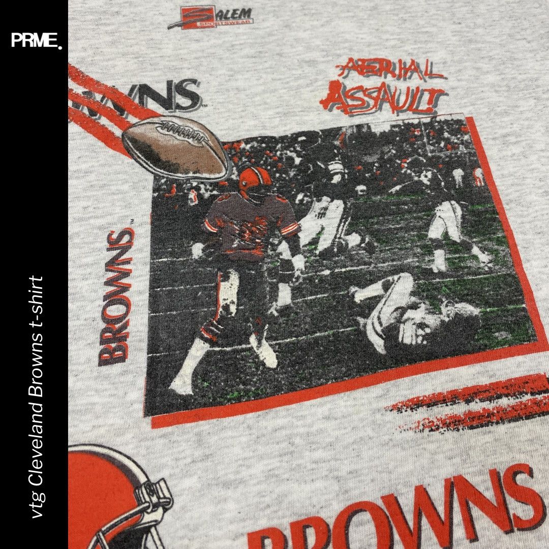 NFL vintage 90s 1991 SALEM SPORTSWEAR Cleveland Browns t-shirt Size US S / EU 44-46 / 1 - 9 Thumbnail