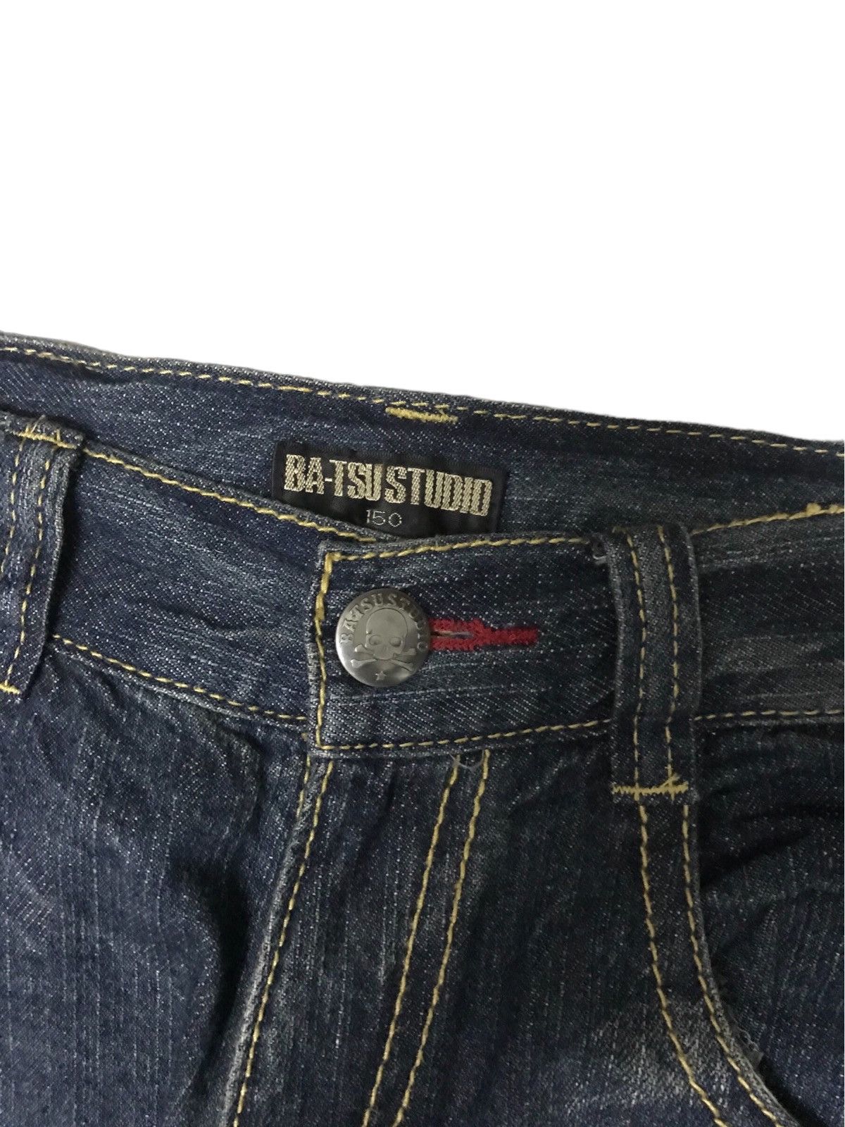 Japanese Brand Batsu Studio Japan Jean Art Poems Clawn Mark Straight Cut Size US 28 / EU 44 - 7 Thumbnail