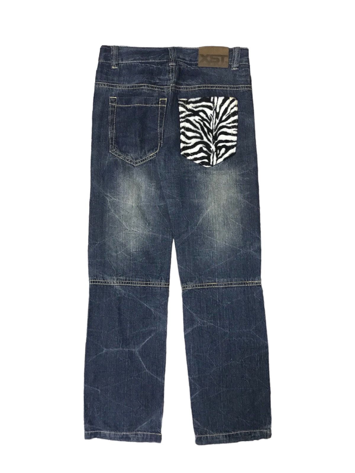 Japanese Brand Batsu Studio Japan Jean Art Poems Clawn Mark Straight Cut Size US 28 / EU 44 - 4 Thumbnail