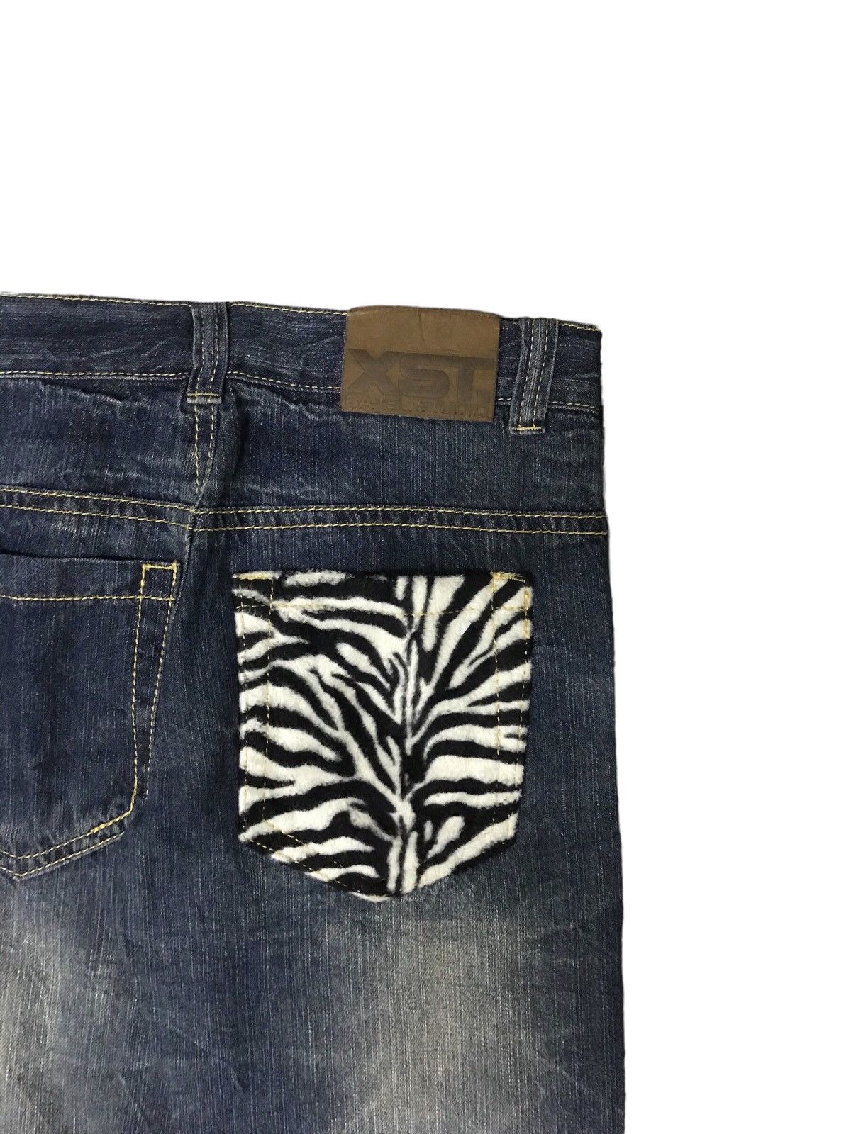 Japanese Brand Batsu Studio Japan Jean Art Poems Clawn Mark Straight Cut Size US 28 / EU 44 - 8 Thumbnail