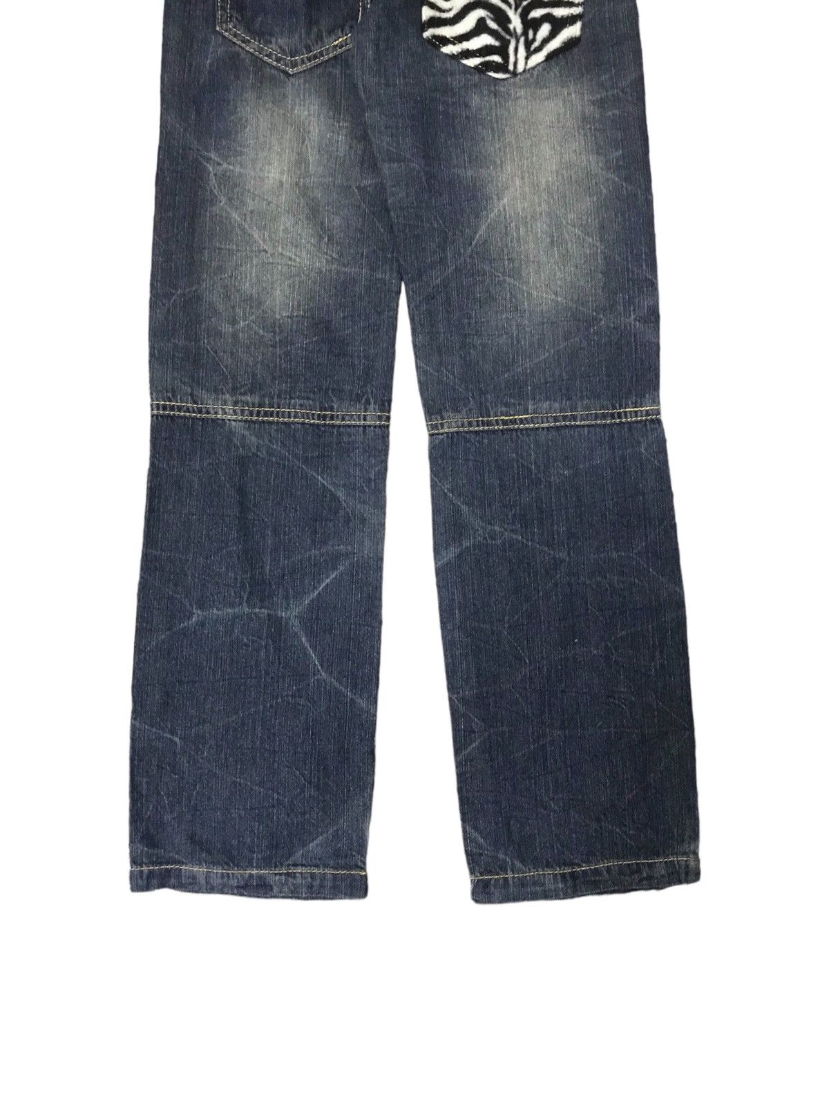 Japanese Brand Batsu Studio Japan Jean Art Poems Clawn Mark Straight Cut Size US 28 / EU 44 - 6 Thumbnail