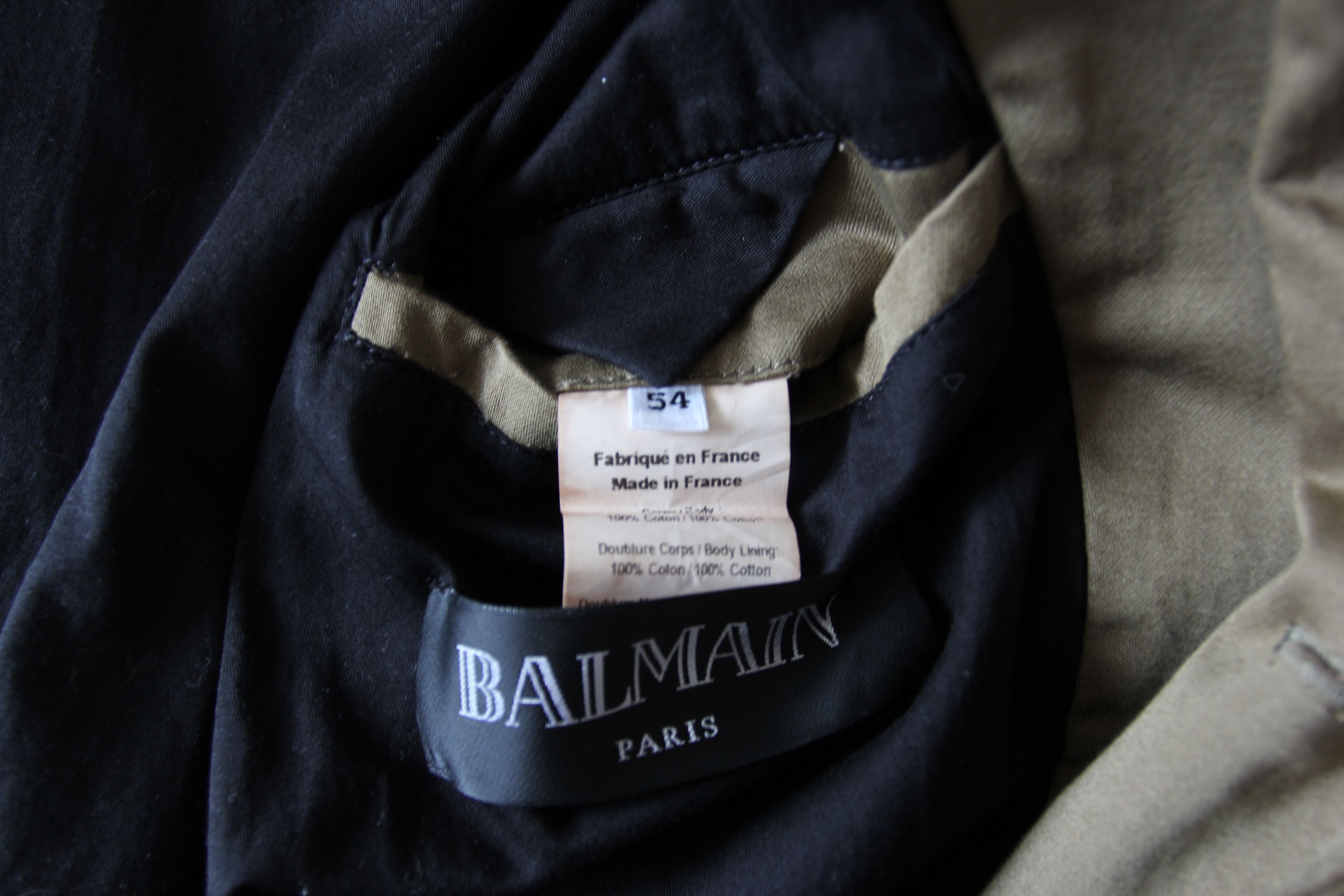 Balmain SS13 BALMAIN KHAKI MILITARY COAT 54 Size US L / EU 52-54 / 3 - 8 Thumbnail