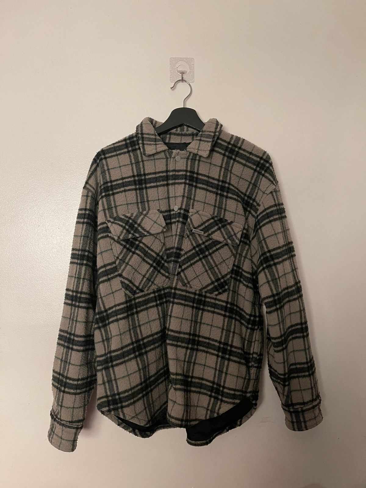 Represent Clo. Represent Clo Flannel Plaid OverShirt Jacket Biege M Size US M / EU 48-50 / 2 - 2 Thumbnail