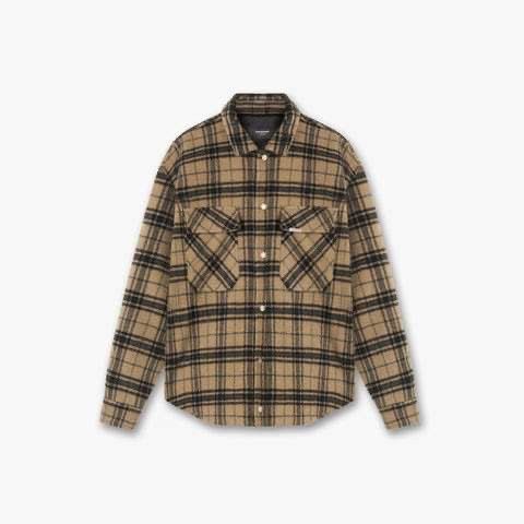 Represent Clo. Represent Clo Flannel Plaid OverShirt Jacket Biege M Size US M / EU 48-50 / 2 - 1 Thumbnail
