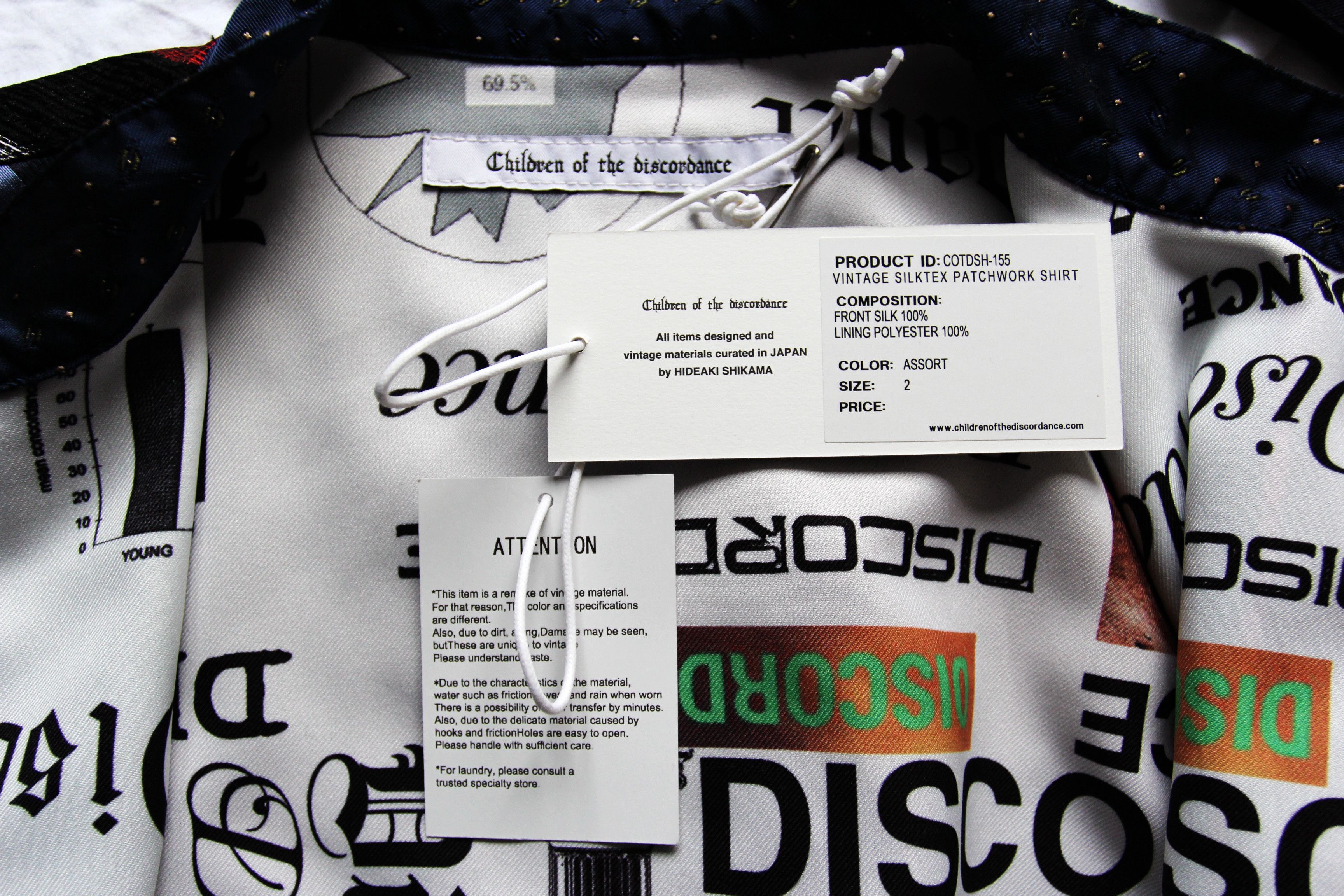 Children of the discordance BNWT AW20 CHILDREN OF THE DISCORDANCE SILKTEX PATCH SHIRT 2 Size US M / EU 48-50 / 2 - 13 Thumbnail