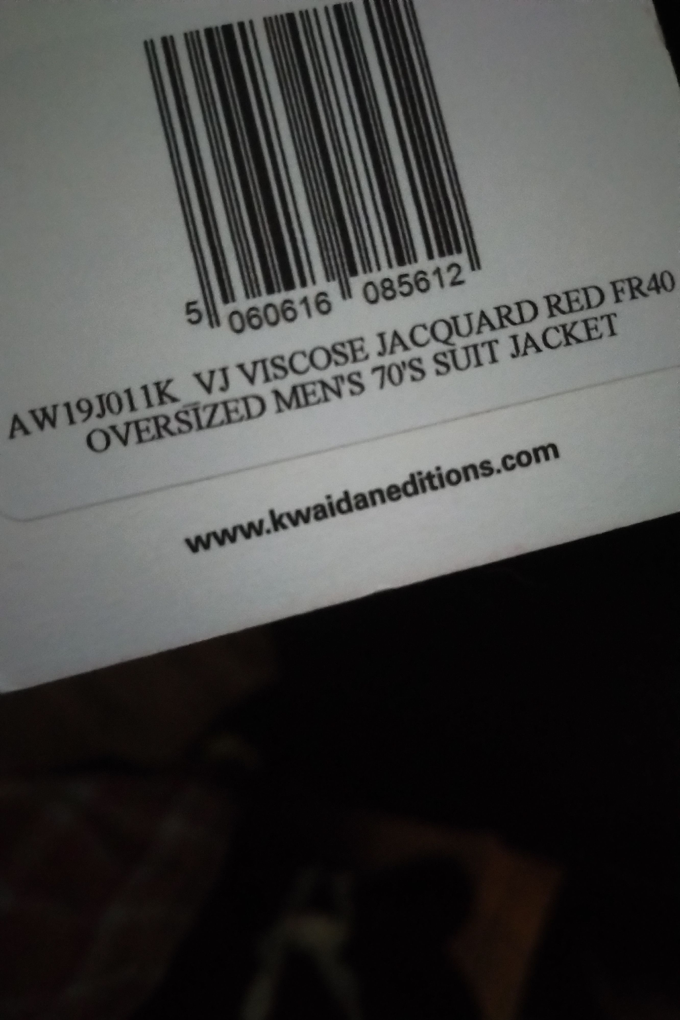 Kwaidan Editions BNWT AW19 KWAIDAN EDITIONS JACQUARD RED JACKET 40 Size S / US 4 / IT 40 - 10 Thumbnail