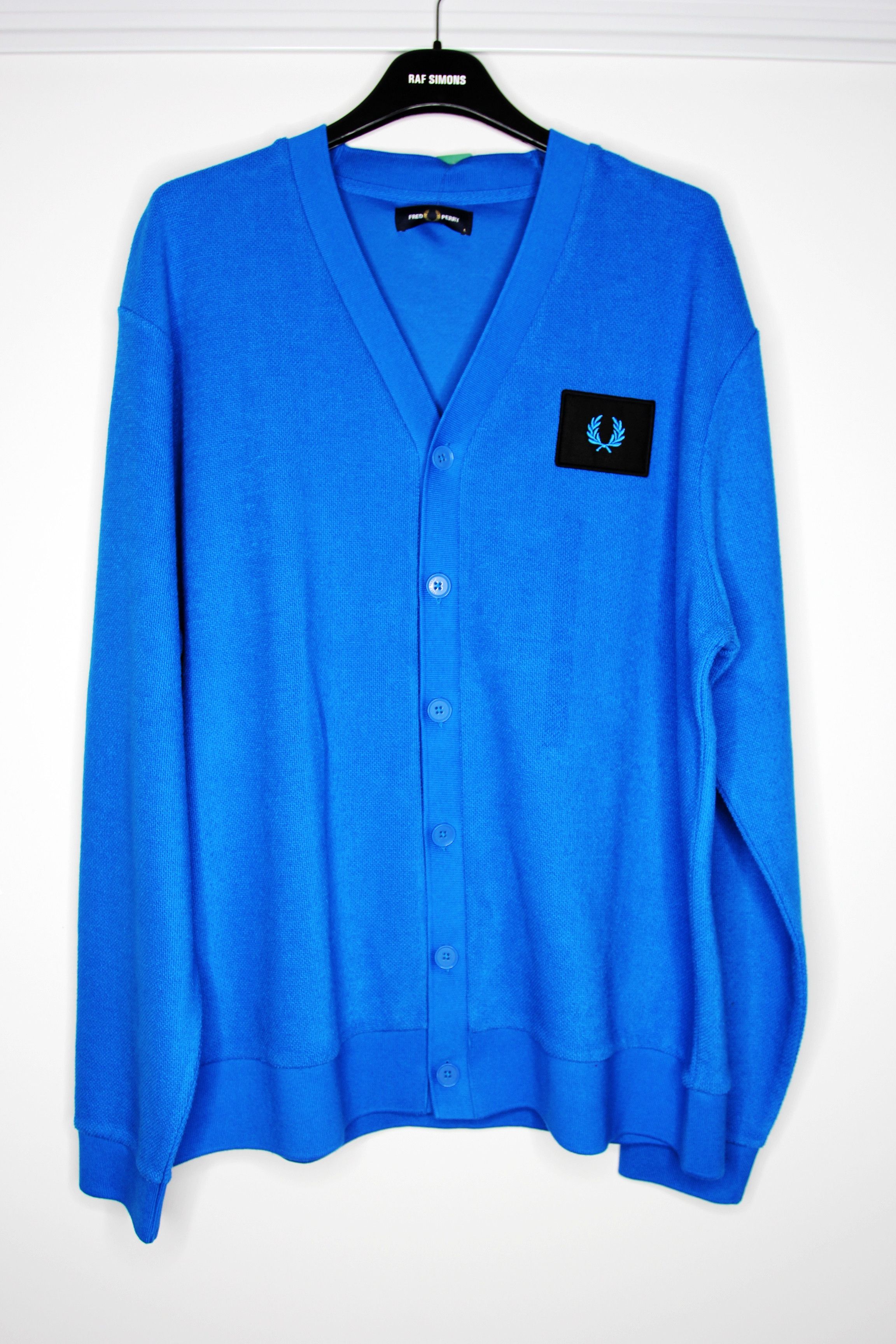 Fred Perry BNWT SS20 FRED PERRY ACID BRIGHT BLUE CARDIGAN M Size US M / EU 48-50 / 2 - 2 Thumbnail