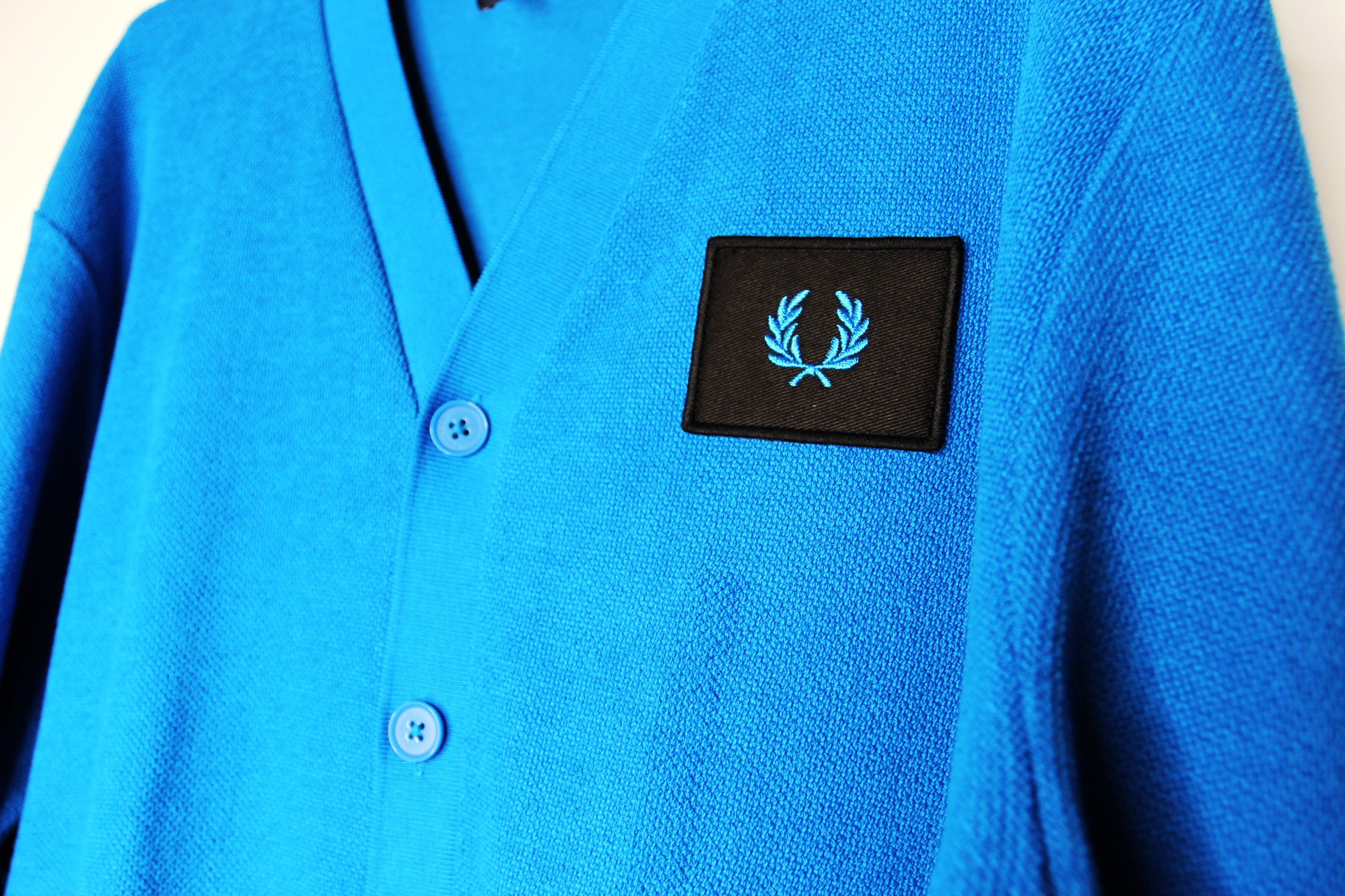 Fred Perry BNWT SS20 FRED PERRY ACID BRIGHT BLUE CARDIGAN M Size US M / EU 48-50 / 2 - 4 Thumbnail
