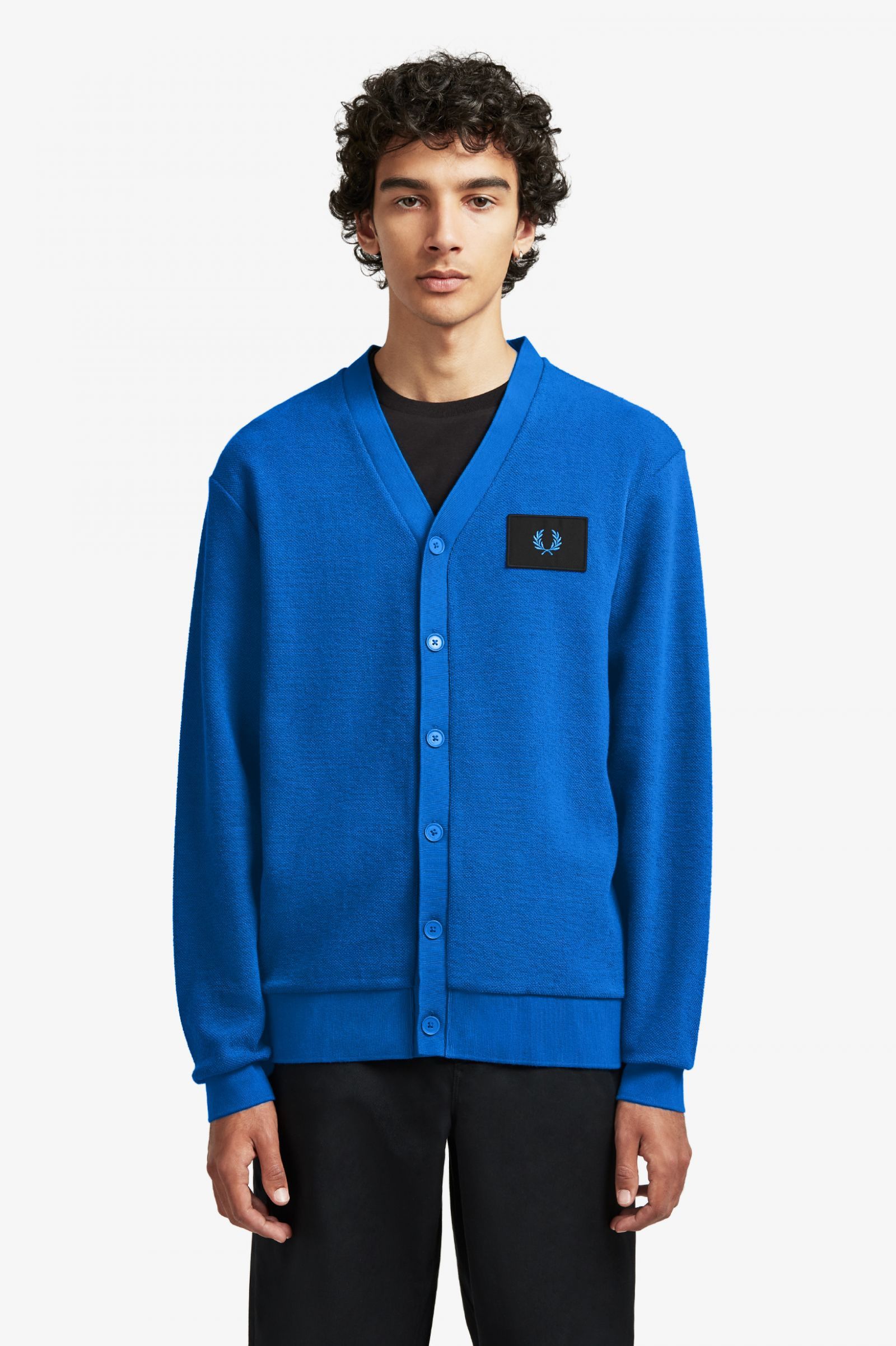 Fred Perry BNWT SS20 FRED PERRY ACID BRIGHT BLUE CARDIGAN M Size US M / EU 48-50 / 2 - 1 Thumbnail