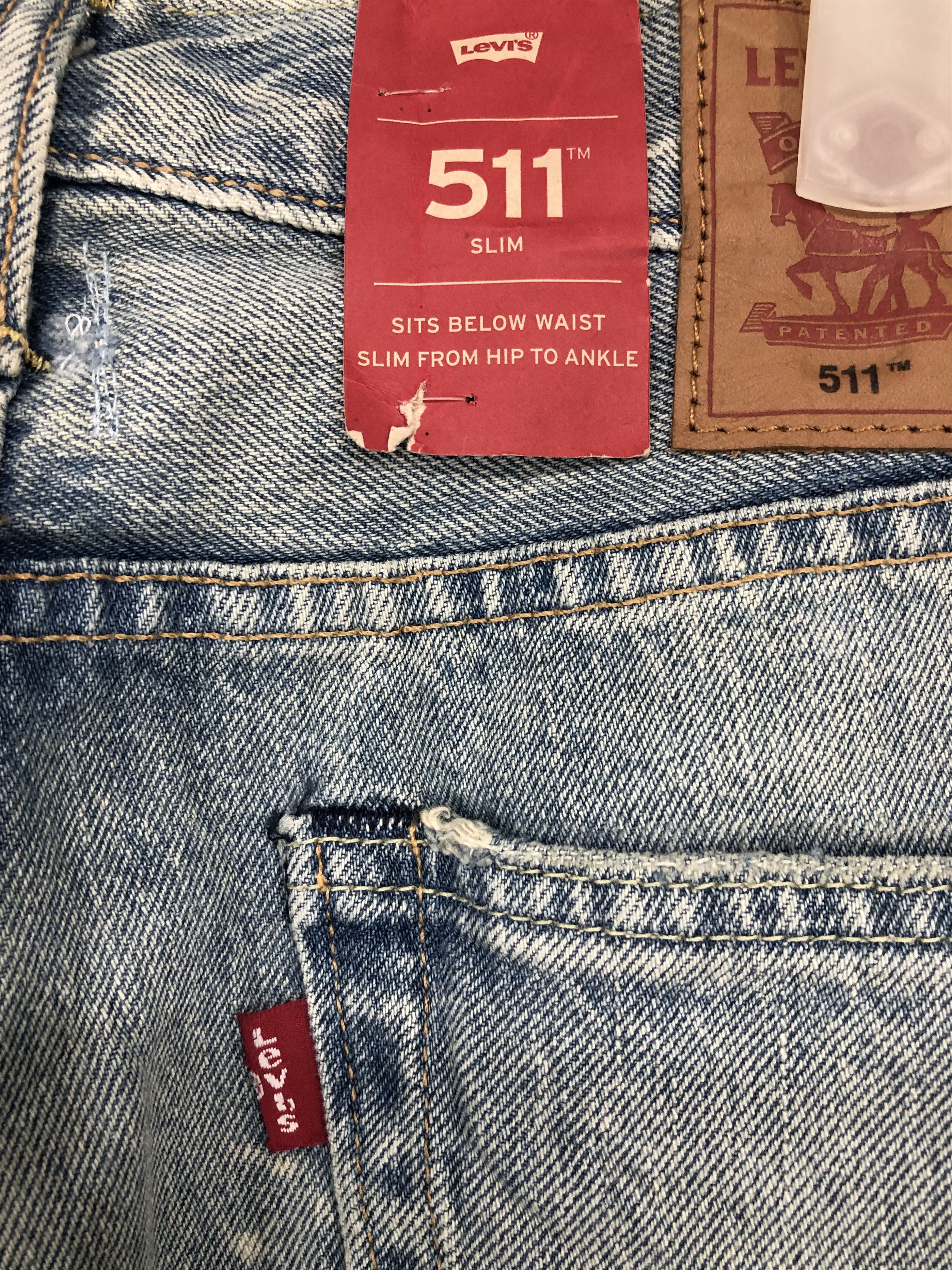 Levi's × Vintage Levis 511 Distressed Denim Jeans Size US 35 - 8 Thumbnail