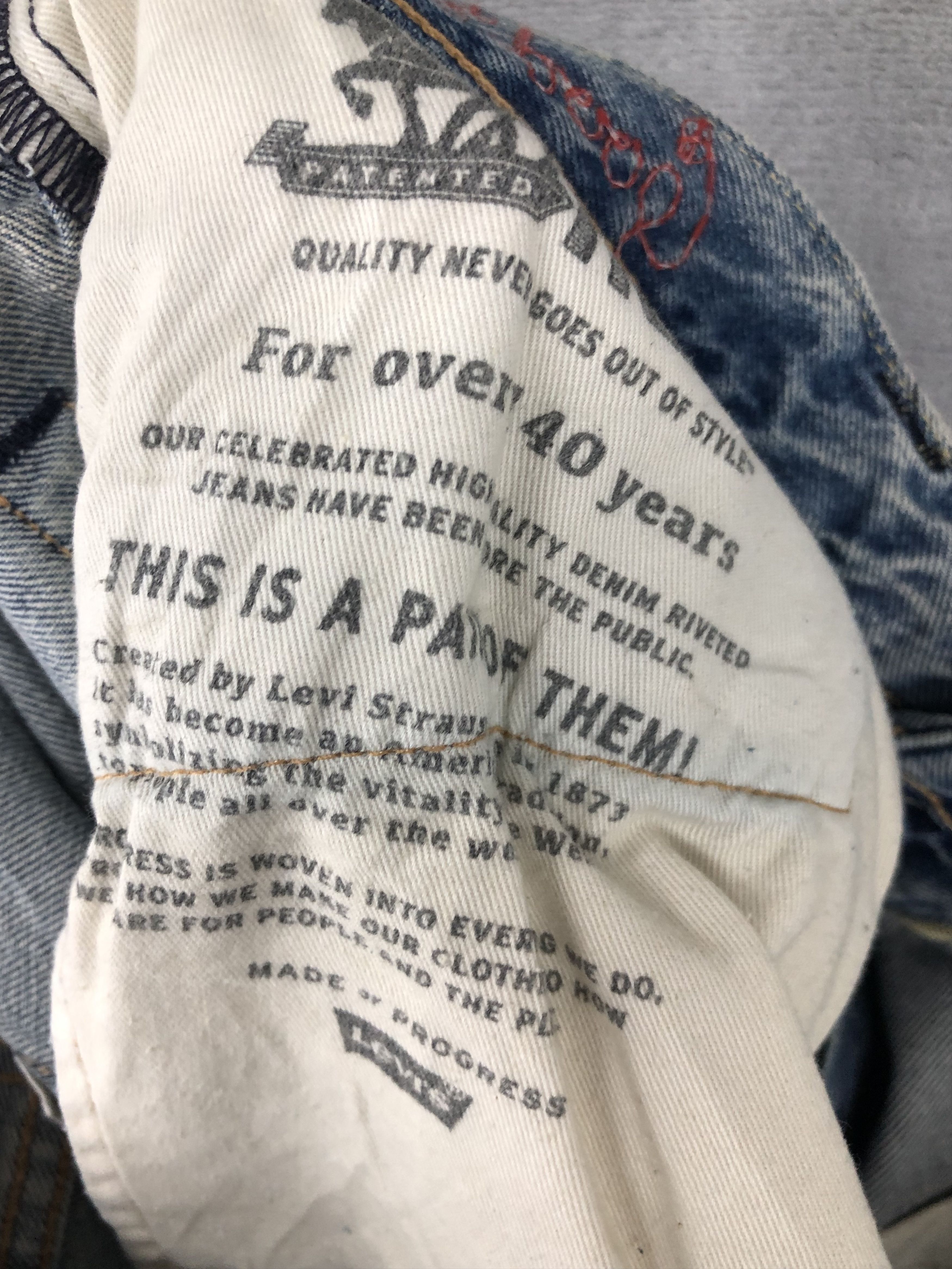 Levi's × Vintage Levis 511 Distressed Denim Jeans Size US 35 - 13 Thumbnail