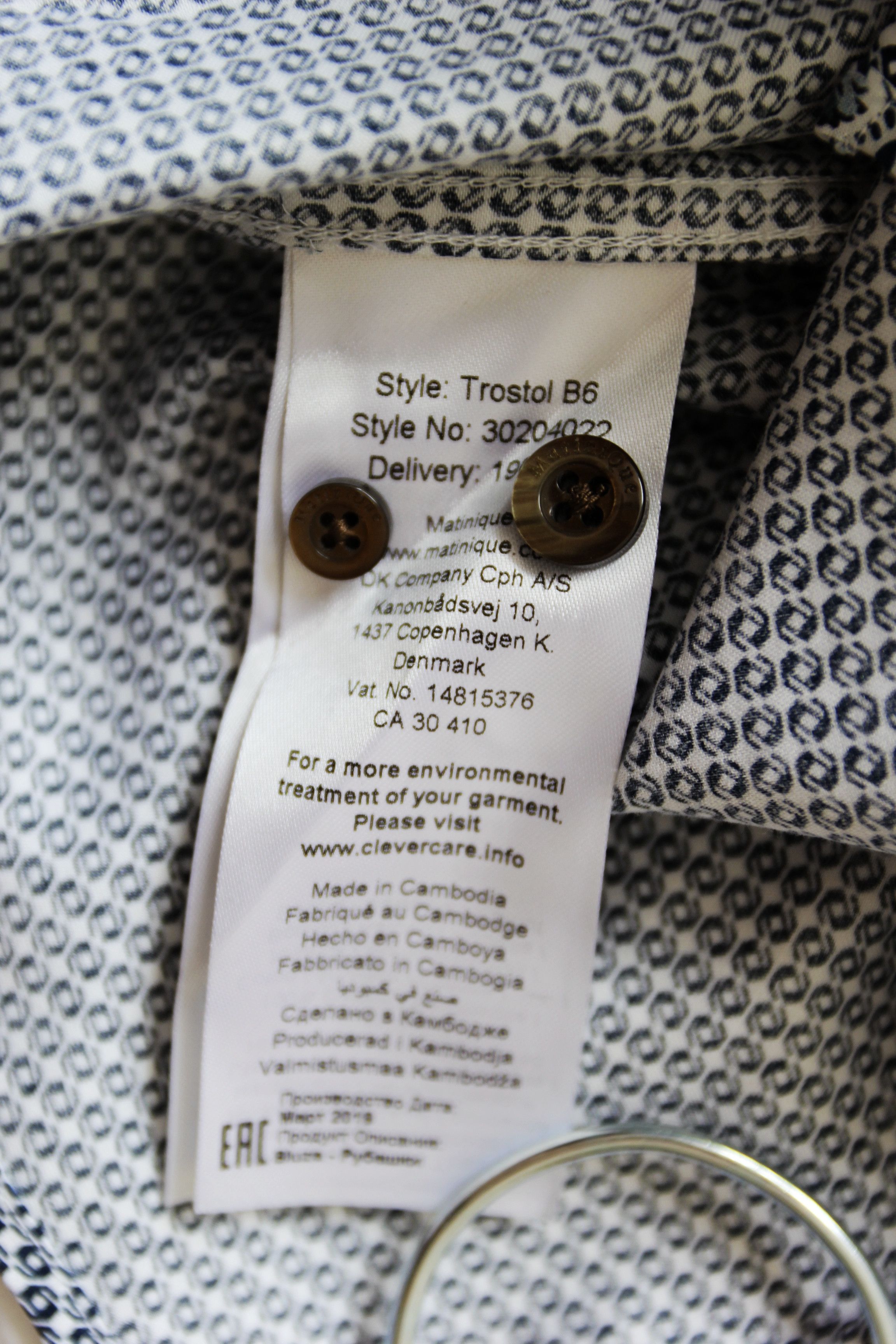 Matinique BNWT AW19 MATINIQUE TROSTOL B6 SHIRT L Size US L / EU 52-54 / 3 - 13 Thumbnail