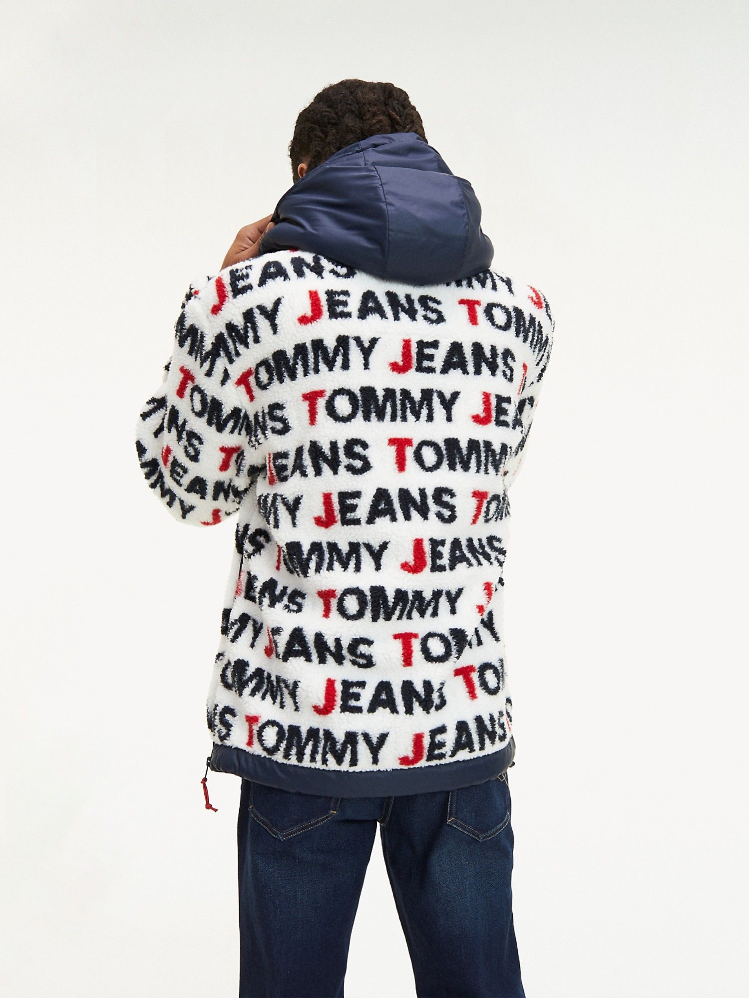 Tommy Hilfiger BNWT SS20 TOMMY HILFIGER ALL OVER LOGO SHERPA JACKET Size US XS / EU 42 / 0 - 10 Thumbnail
