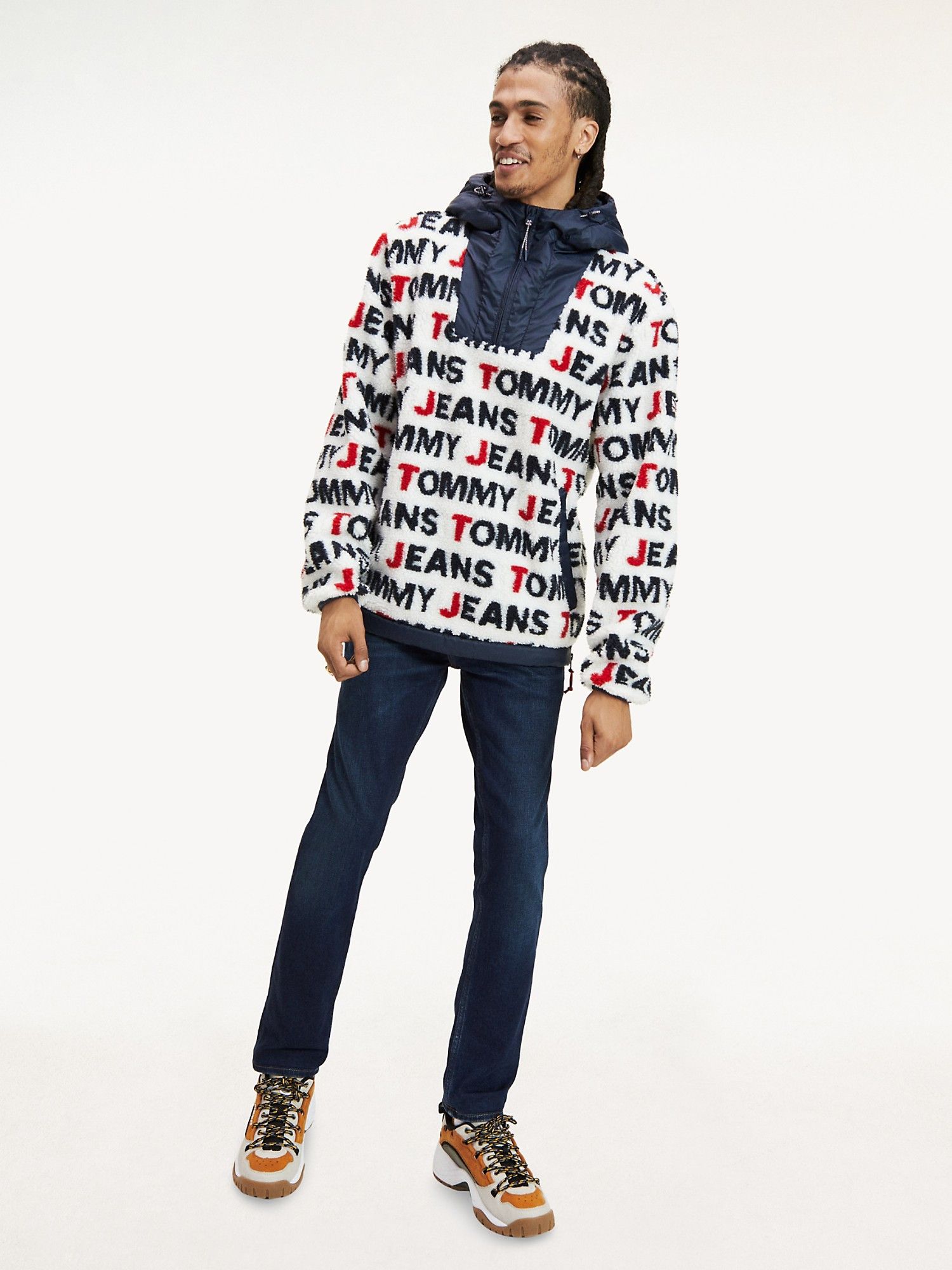 Tommy Hilfiger BNWT SS20 TOMMY HILFIGER ALL OVER LOGO SHERPA JACKET Size US XS / EU 42 / 0 - 12 Thumbnail