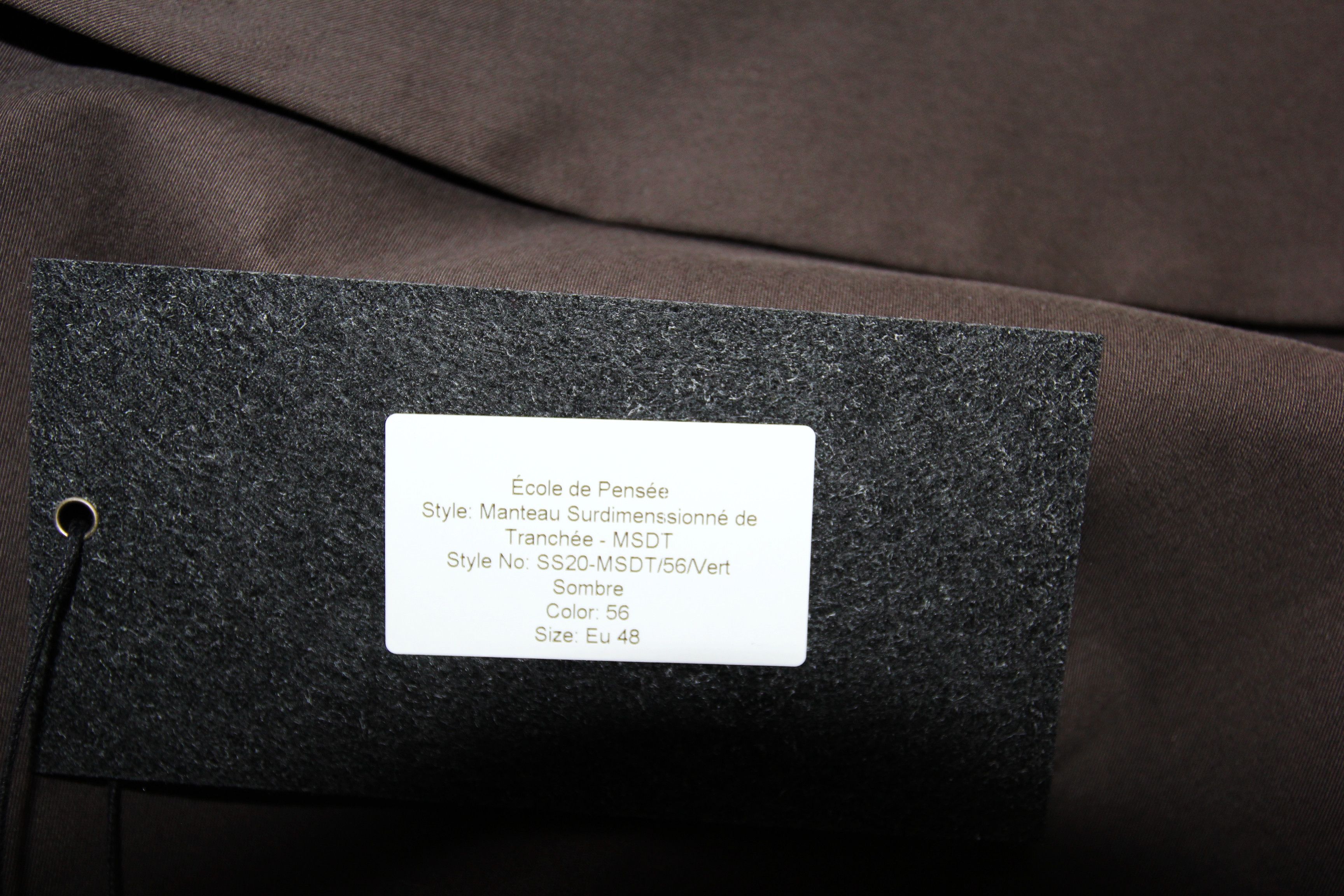 Other BNWT SS20 ECOLE DE PENSEE OVERSIZED COAT 48 Size US M / EU 48-50 / 2 - 7 Thumbnail