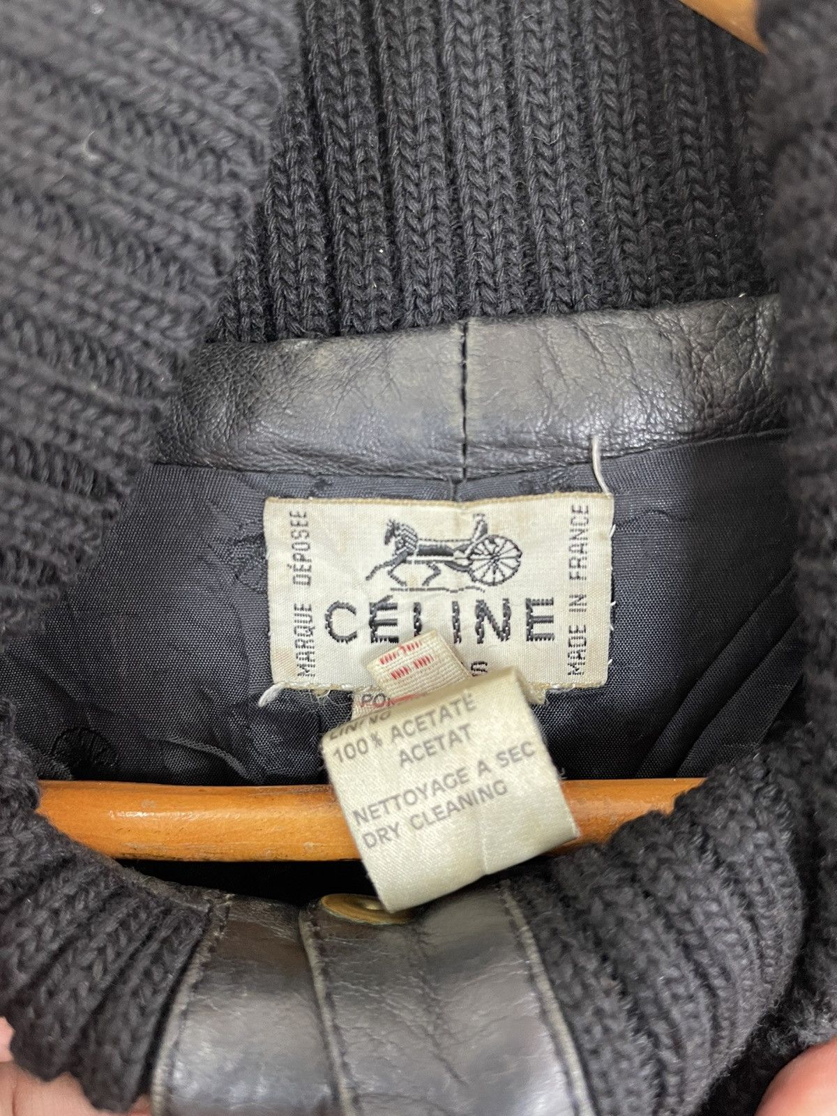 Celine VINTAGE BLACK SUEDE LUXURY CELINE PARIS TURTLE NECK Size S / US 4 / IT 40 - 4 Thumbnail