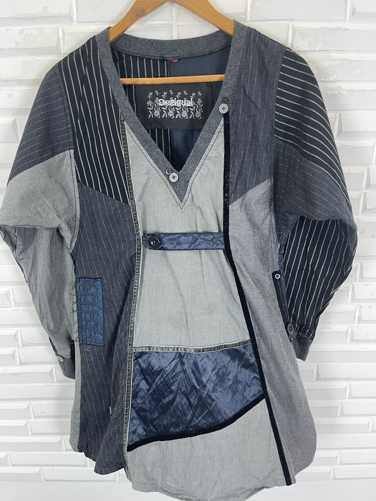 Desigual × Vintage VINTAGE DESIGUAL HICKORY PATCHWORK DESIGN Size US M / EU 48-50 / 2 - 2 Thumbnail