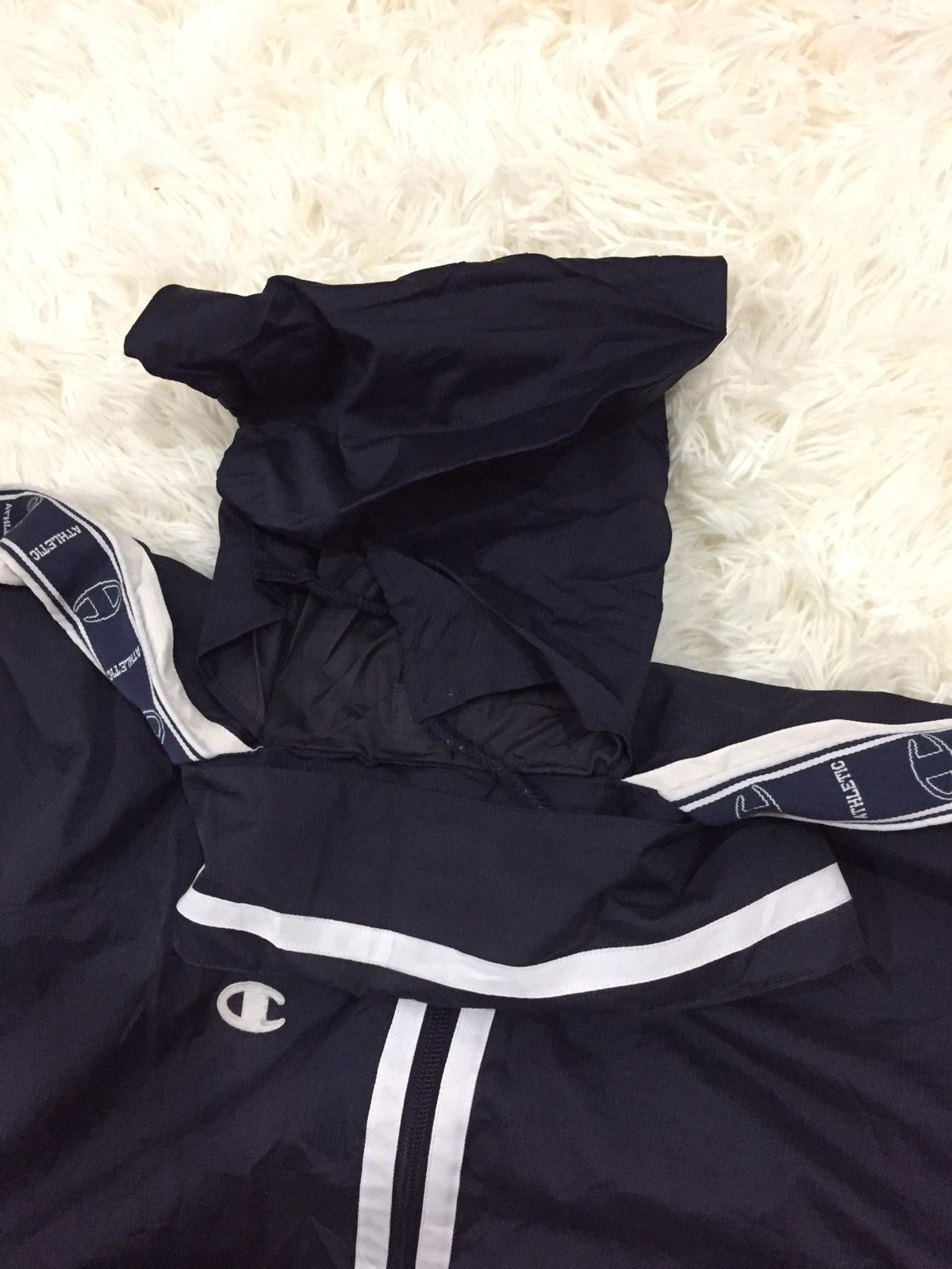 Champion × Vintage Champion Light Jacket Side Tape Stripe With Hoodie Size US L / EU 52-54 / 3 - 13 Thumbnail