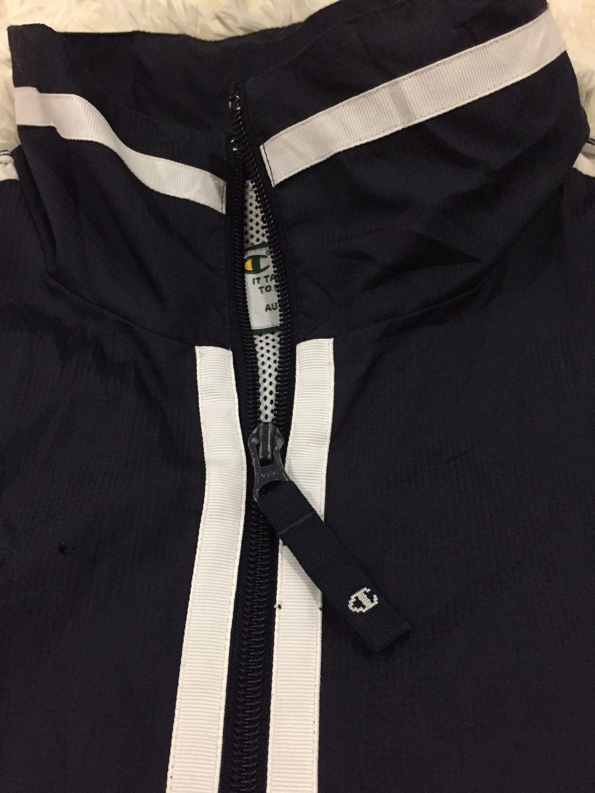 Champion × Vintage Champion Light Jacket Side Tape Stripe With Hoodie Size US L / EU 52-54 / 3 - 9 Thumbnail