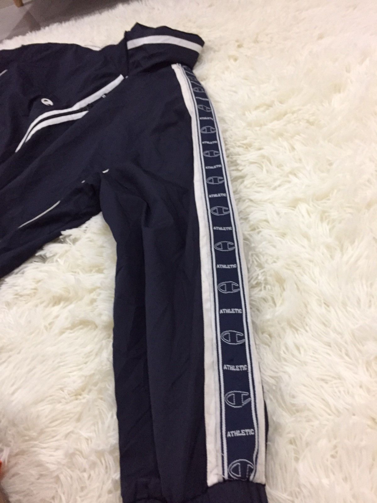 Champion × Vintage Champion Light Jacket Side Tape Stripe With Hoodie Size US L / EU 52-54 / 3 - 5 Thumbnail