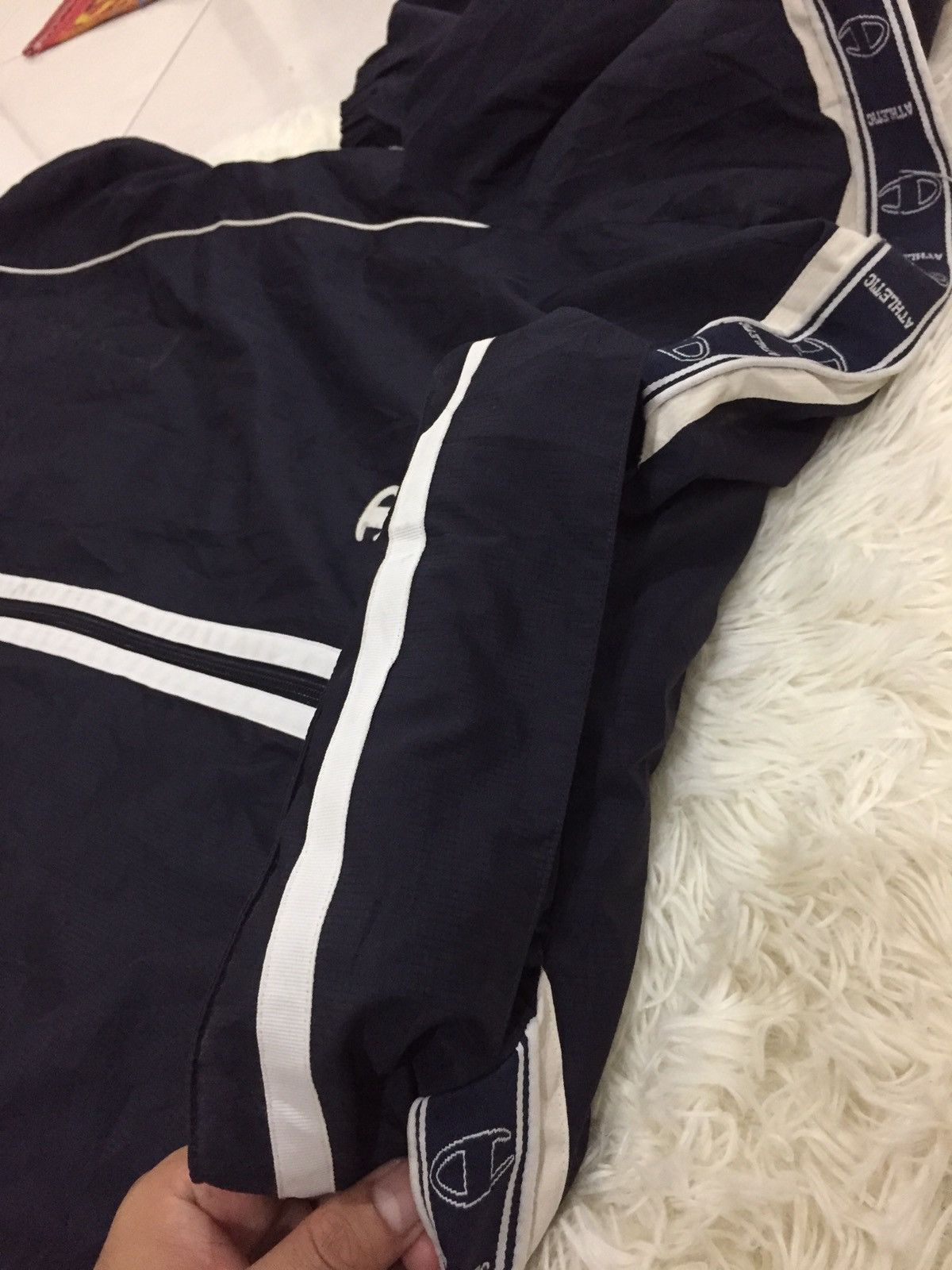 Champion × Vintage Champion Light Jacket Side Tape Stripe With Hoodie Size US L / EU 52-54 / 3 - 15 Thumbnail