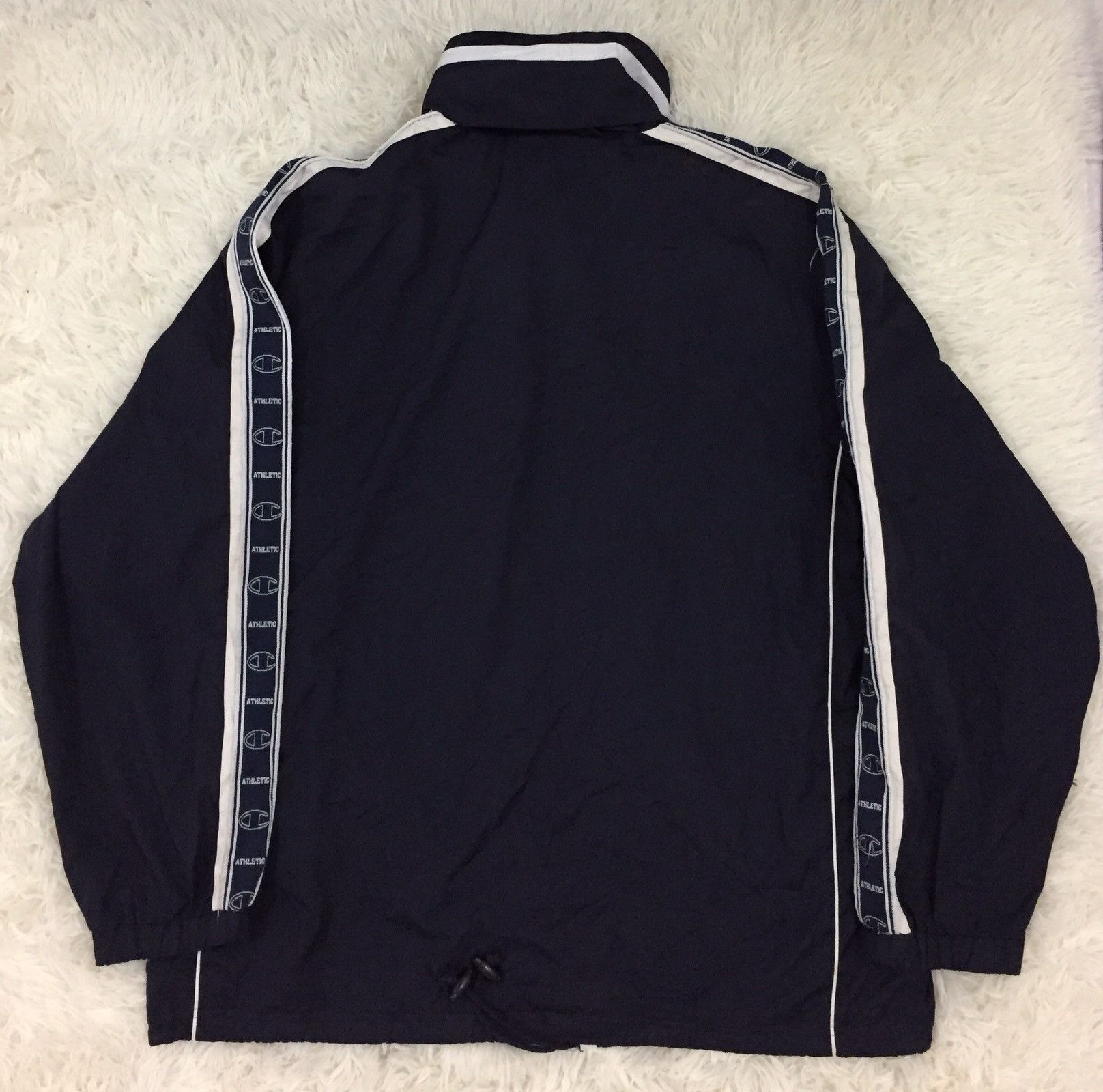 Champion × Vintage Champion Light Jacket Side Tape Stripe With Hoodie Size US L / EU 52-54 / 3 - 2 Thumbnail