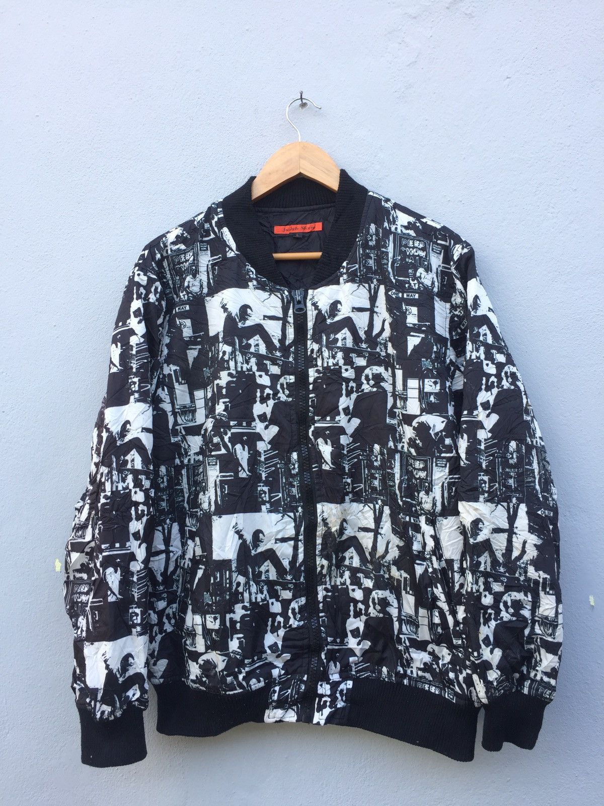 Japanese Brand × Vintage Jungle Storm Bomber Jacket Style Skateboard Player Print Size US L / EU 52-54 / 3 - 1 Thumbnail