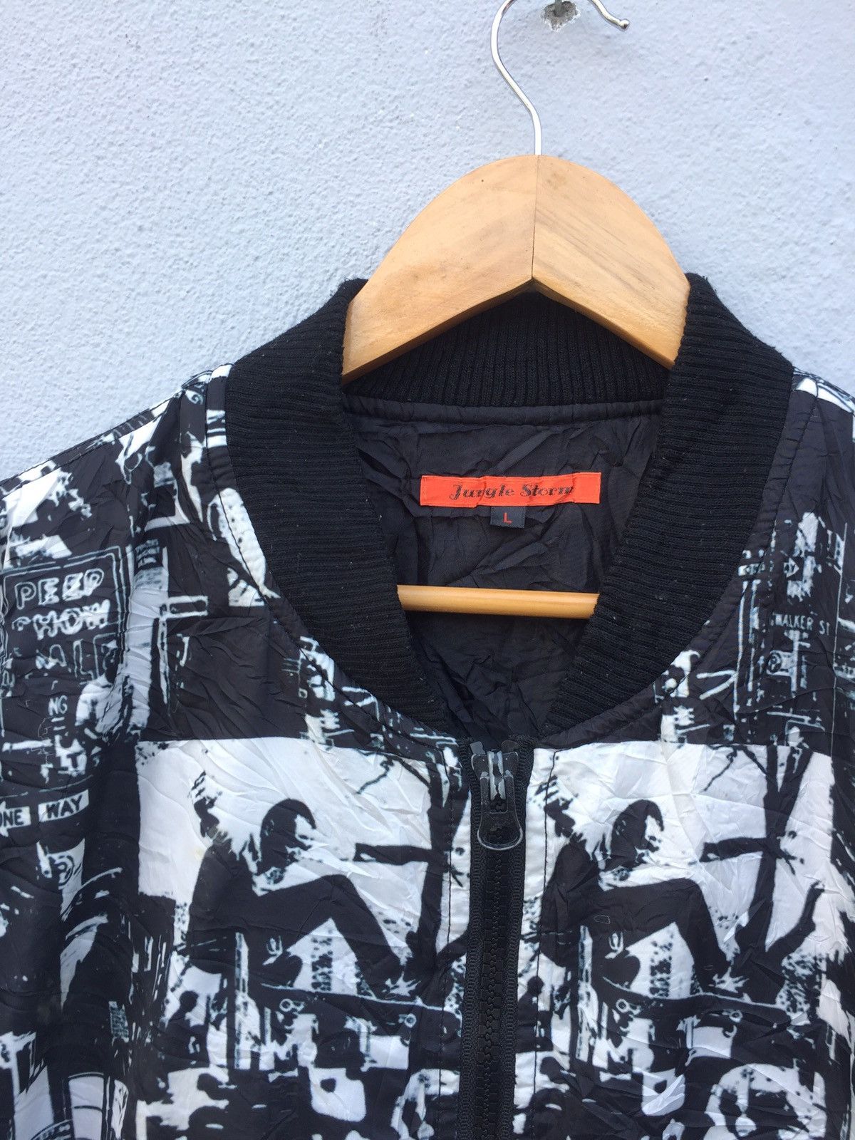 Japanese Brand × Vintage Jungle Storm Bomber Jacket Style Skateboard Player Print Size US L / EU 52-54 / 3 - 7 Thumbnail