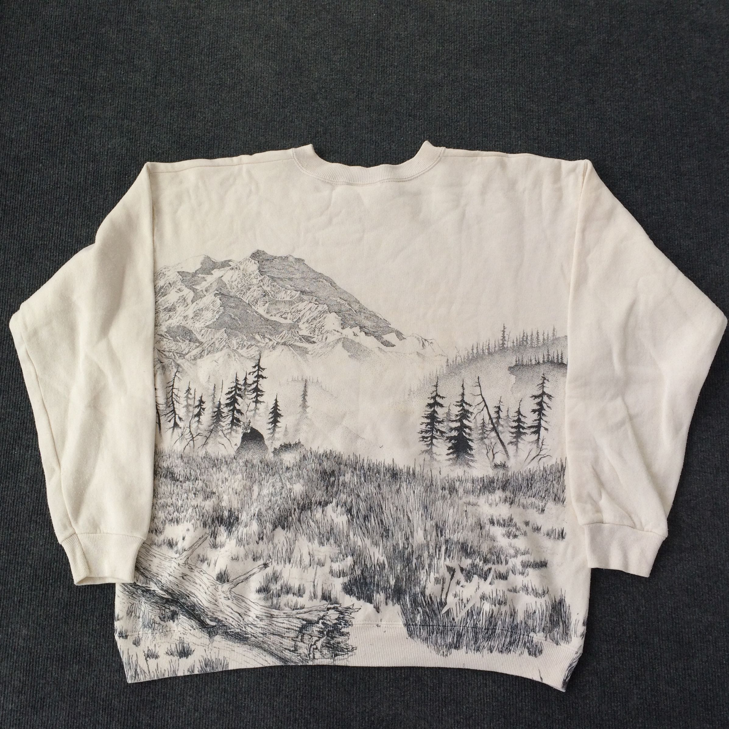 Vintage Vtg Deer 90s Animal Full Print Rare Sweatshirt Size US L / EU 52-54 / 3 - 3 Thumbnail