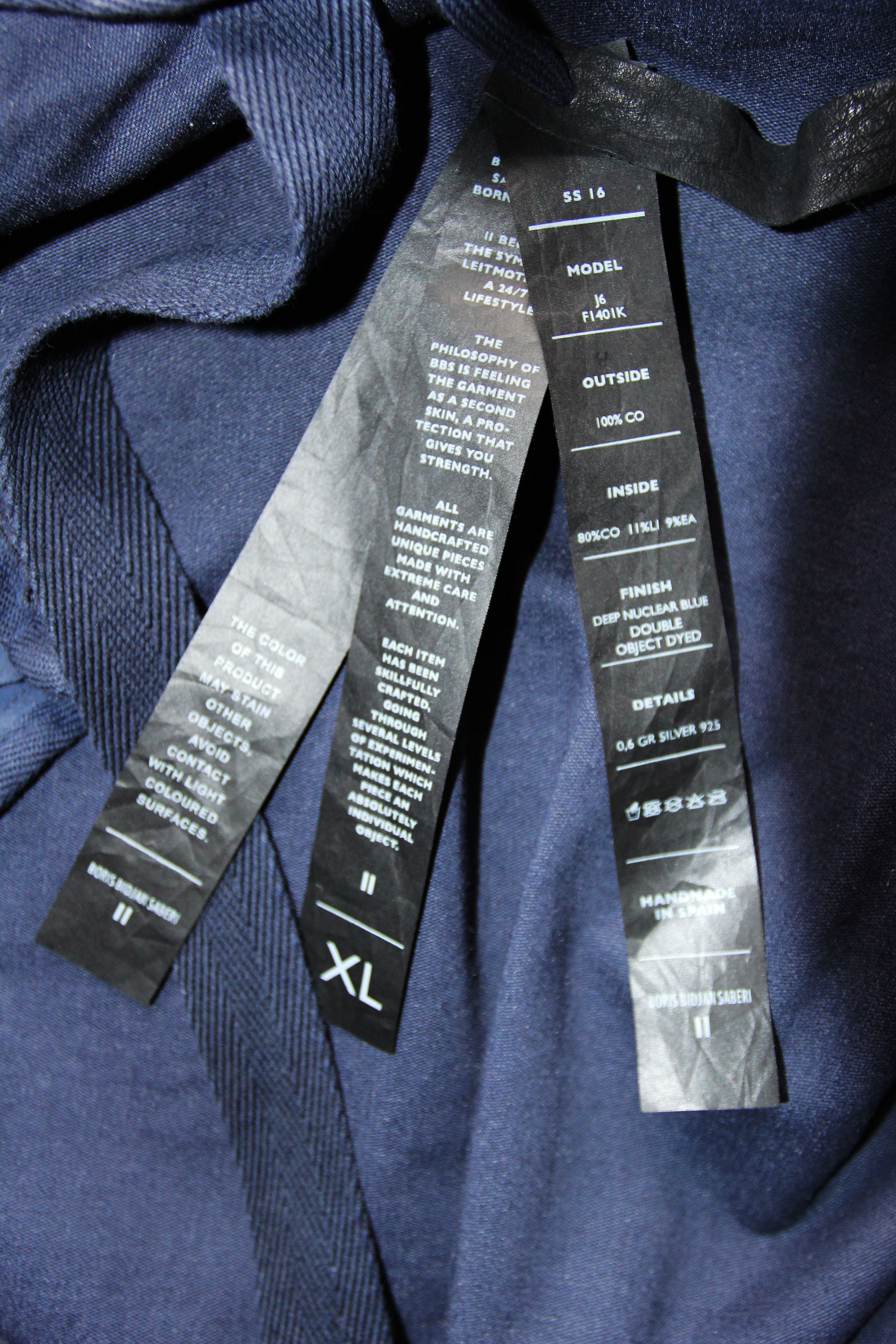 Boris Bidjan Saberi BNWT SS16 BORIS BIDJAN SABERI FOLDABLE JACKET J6 F1401K XL Size US XL / EU 56 / 4 - 14 Thumbnail