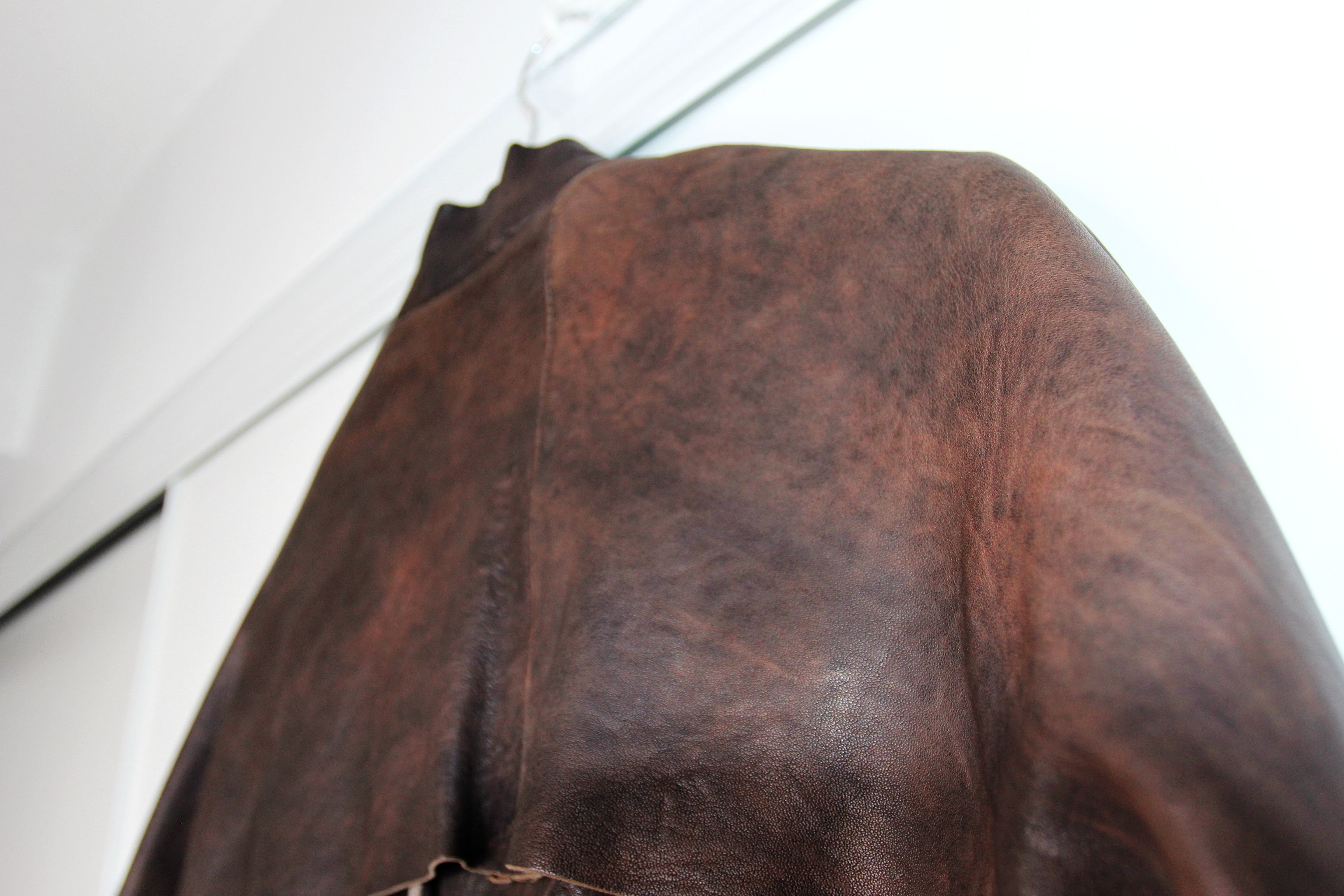 Boris Bidjan Saberi BORIS BIDJAN SABERI BROWN LEATHER JACKET L Size US L / EU 52-54 / 3 - 6 Thumbnail