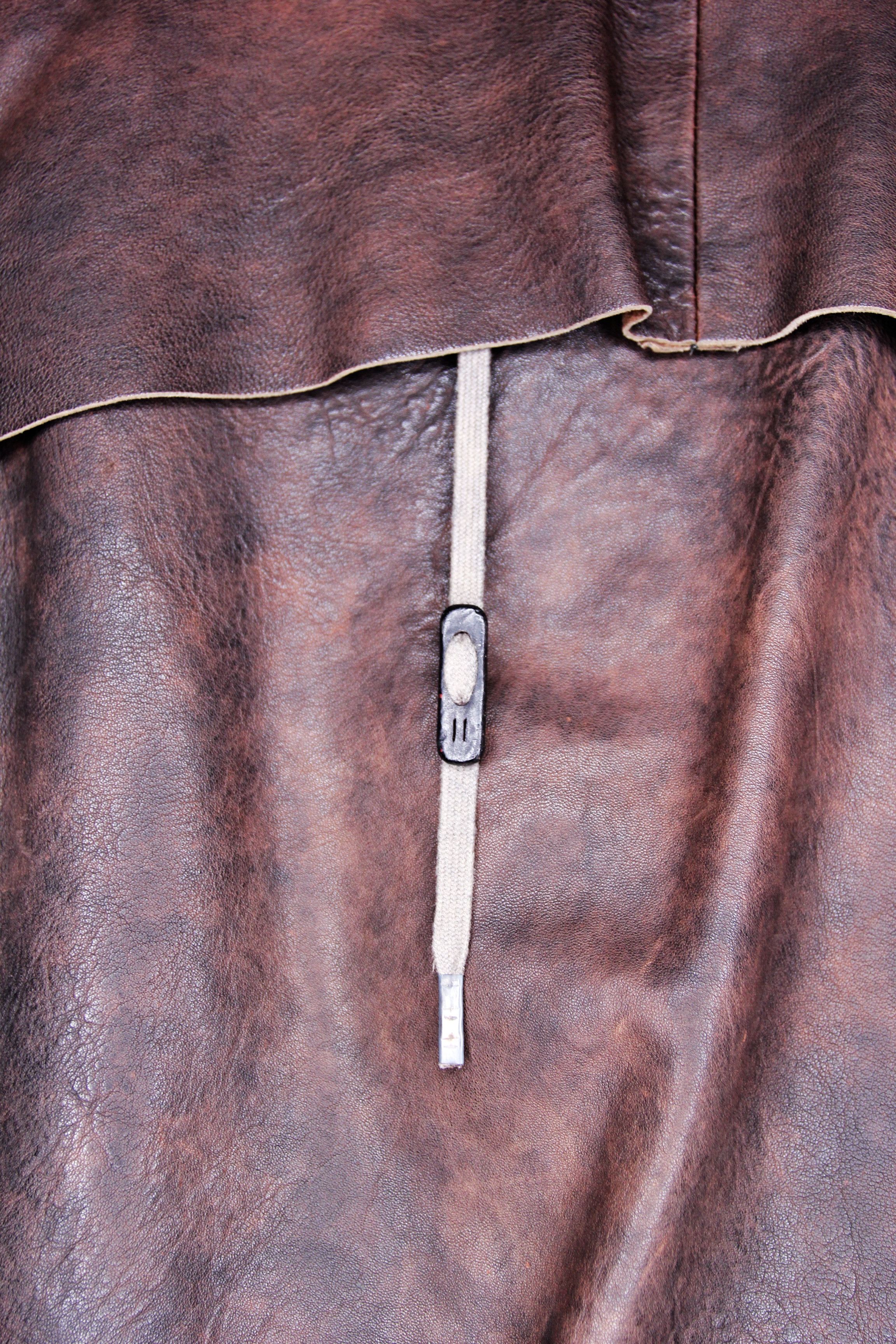 Boris Bidjan Saberi BORIS BIDJAN SABERI BROWN LEATHER JACKET L Size US L / EU 52-54 / 3 - 8 Thumbnail