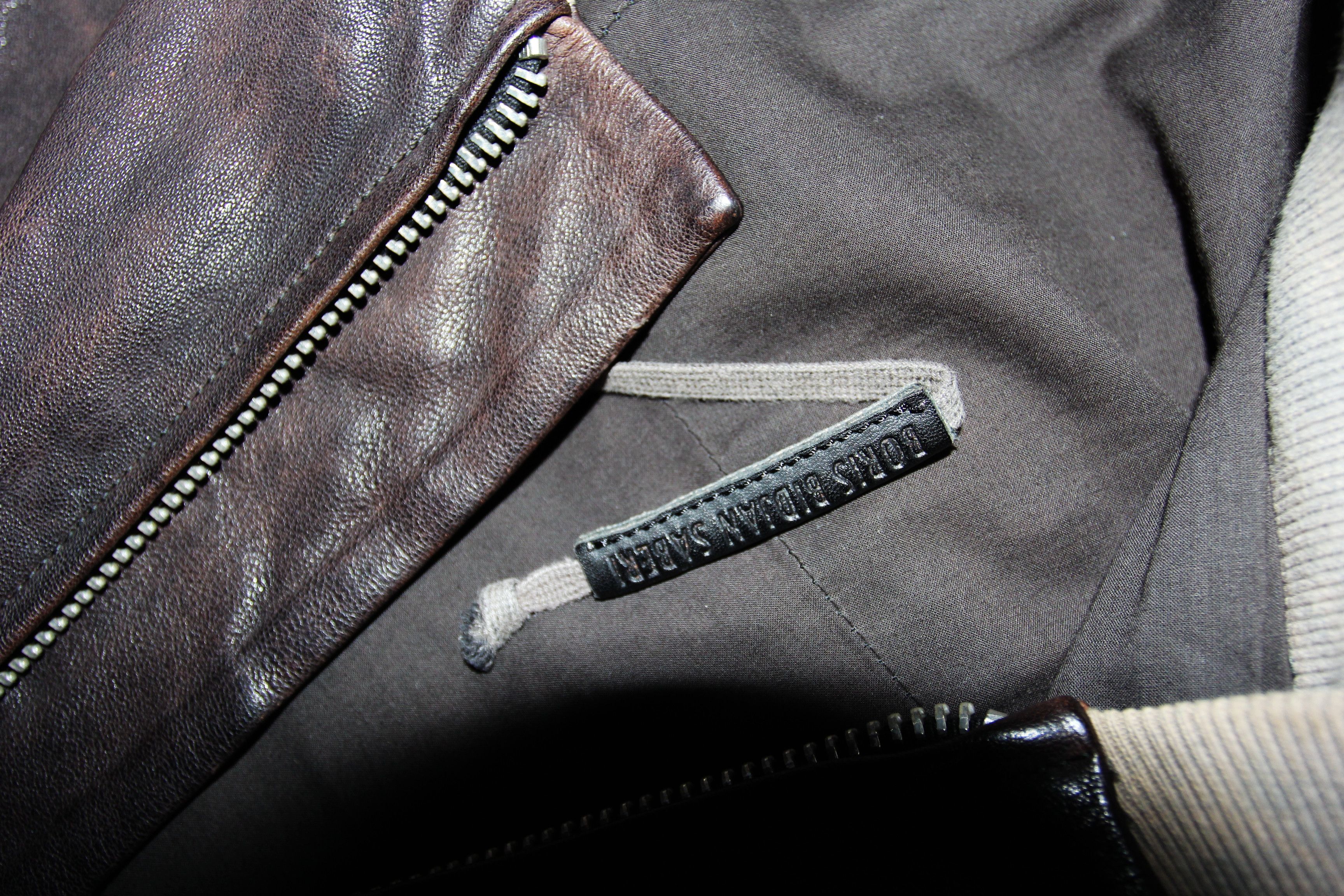 Boris Bidjan Saberi BORIS BIDJAN SABERI BROWN LEATHER JACKET L Size US L / EU 52-54 / 3 - 11 Thumbnail