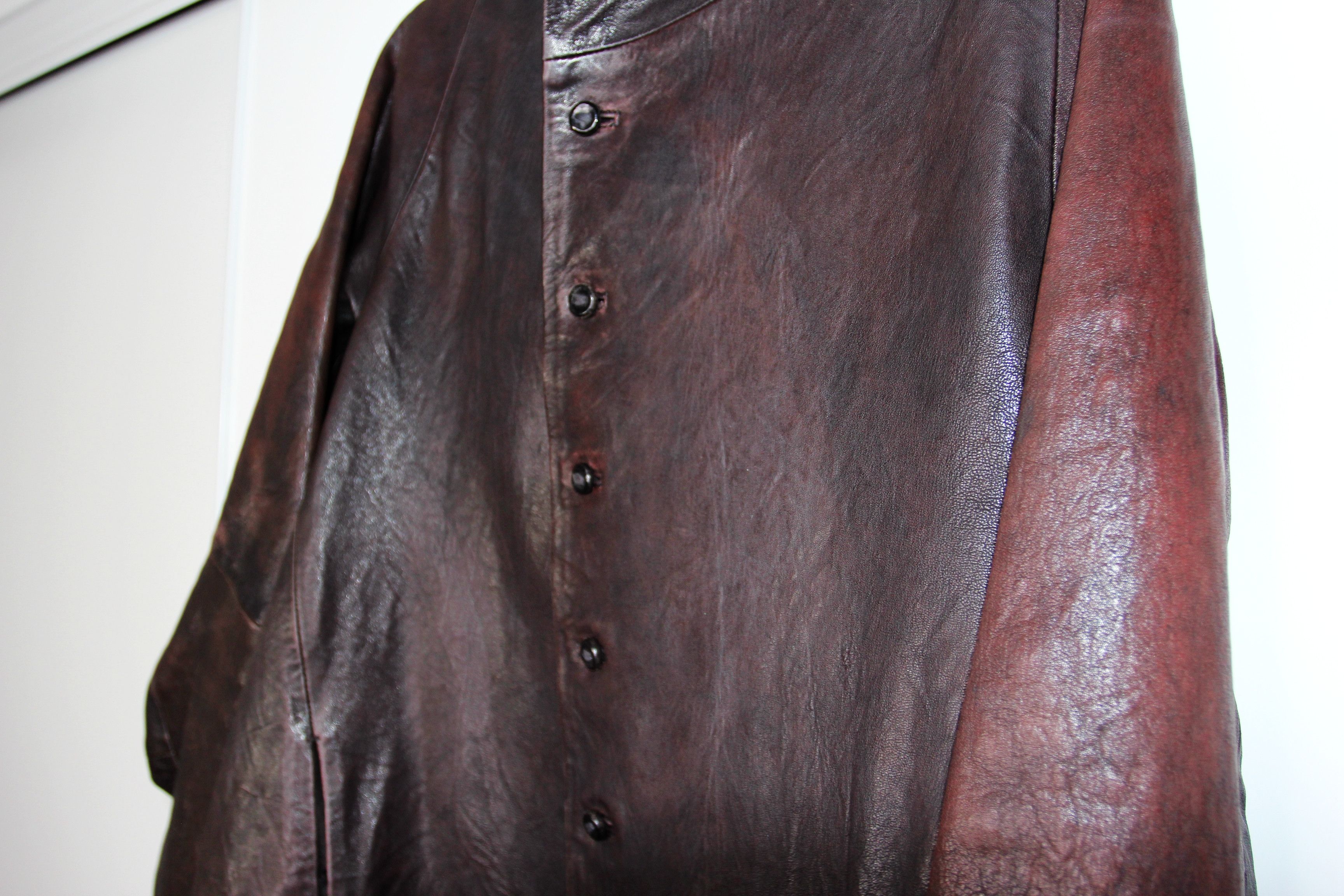 Boris Bidjan Saberi AW09 BORIS BIDJAN SABERI DARK RED LEATHER JACKET XL Size US XL / EU 56 / 4 - 4 Thumbnail