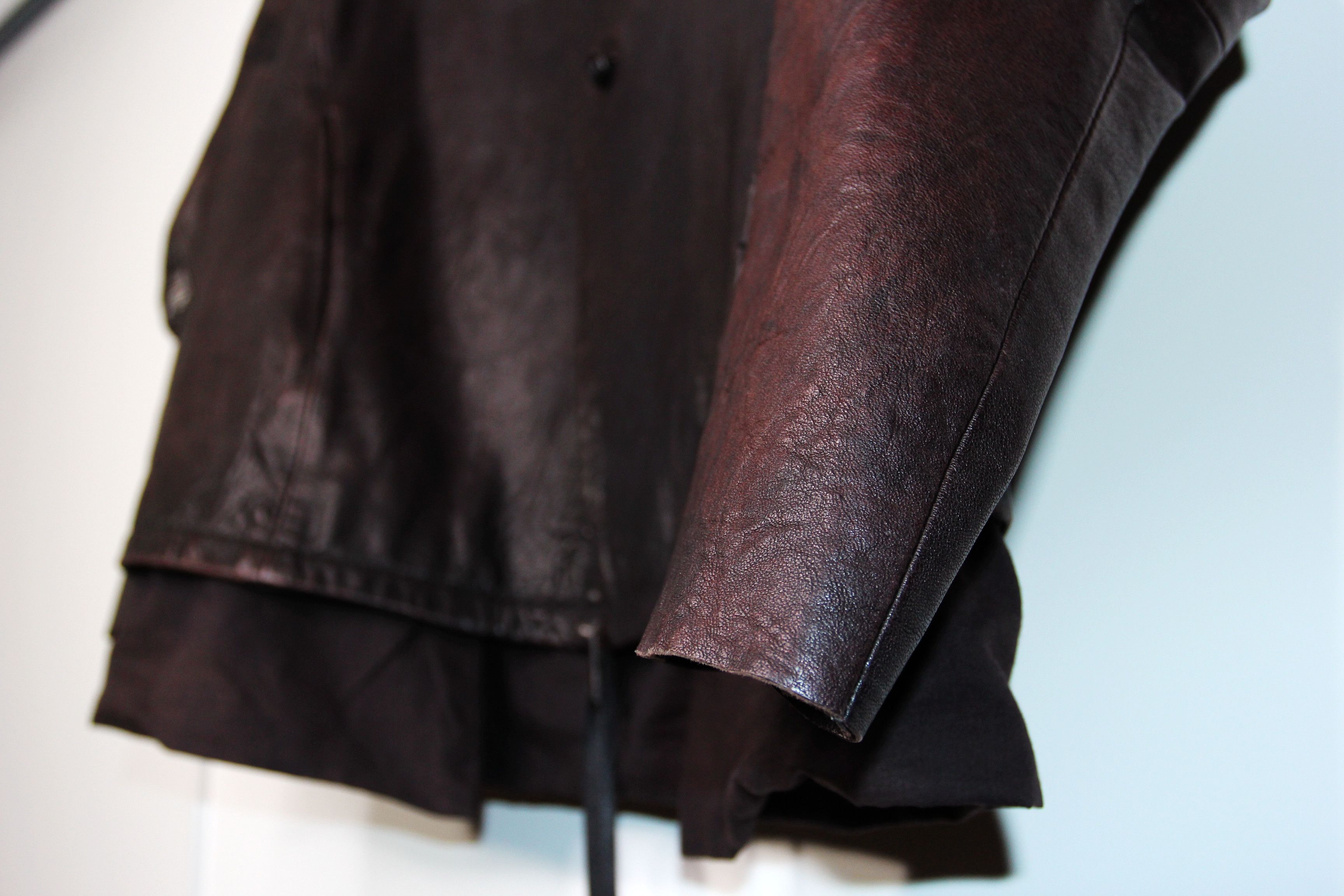 Boris Bidjan Saberi AW09 BORIS BIDJAN SABERI DARK RED LEATHER JACKET XL Size US XL / EU 56 / 4 - 5 Thumbnail