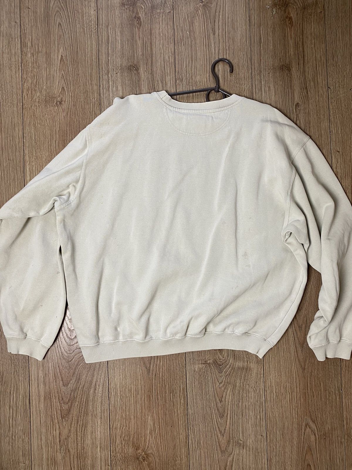 Vintage Vintage Sweatshirt Nike Beige Cream Small Swoosh Y2K Size US L / EU 52-54 / 3 - 4 Thumbnail