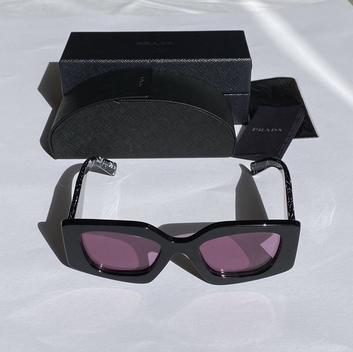 image of Prada Symbole Logo Sunglasses in Purple Marble, Men's